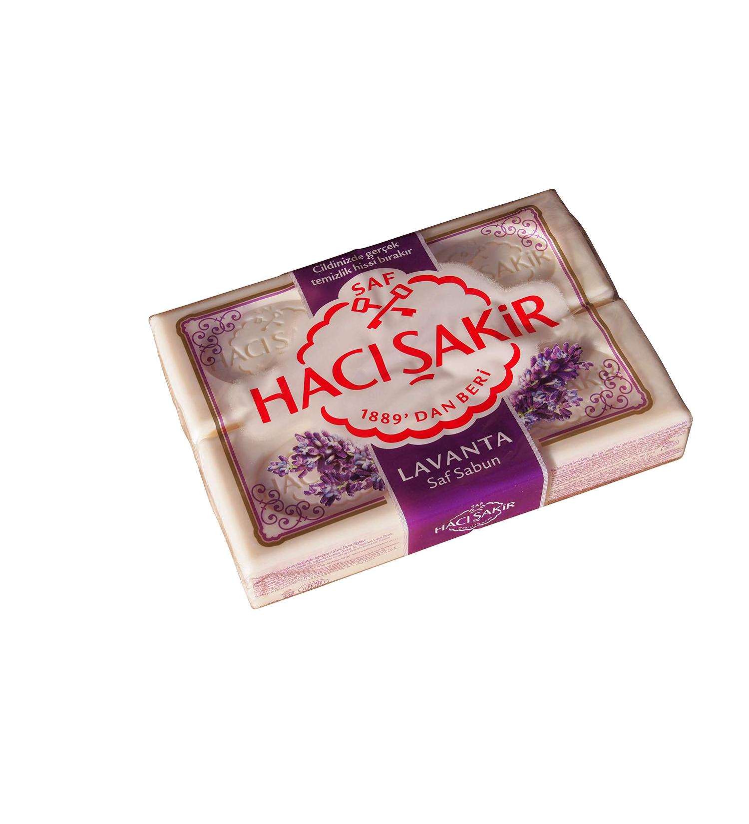 HACI SAKIR Pack of 4 x 150 g of lavender soap by Haci Sakir.