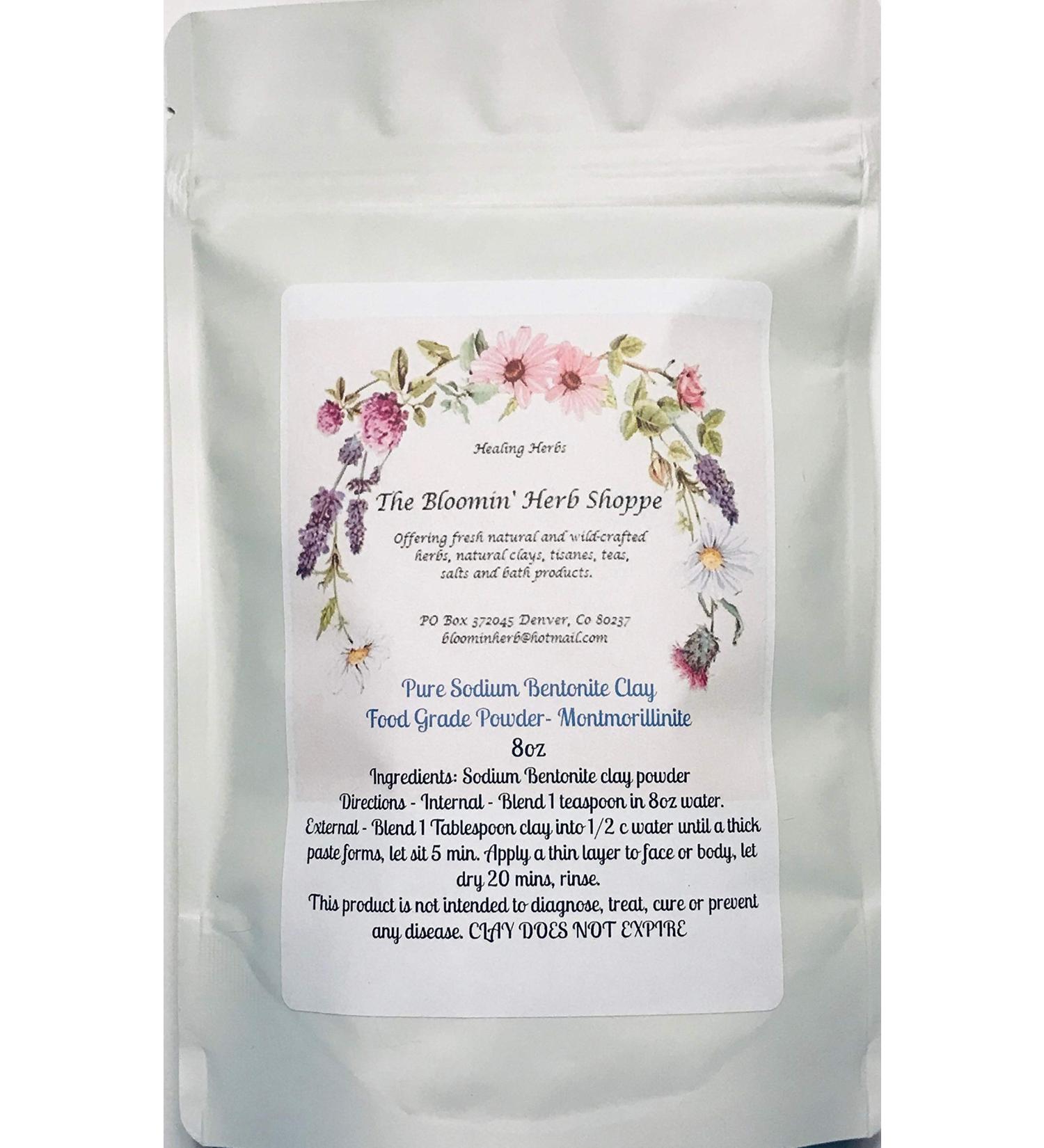 Bentonite Clay Montmorillonite Powder 8oz - Natural Food Grade Detoxification - Premium Herbs & Spices by White Label - Buy Online on GoSupps.com