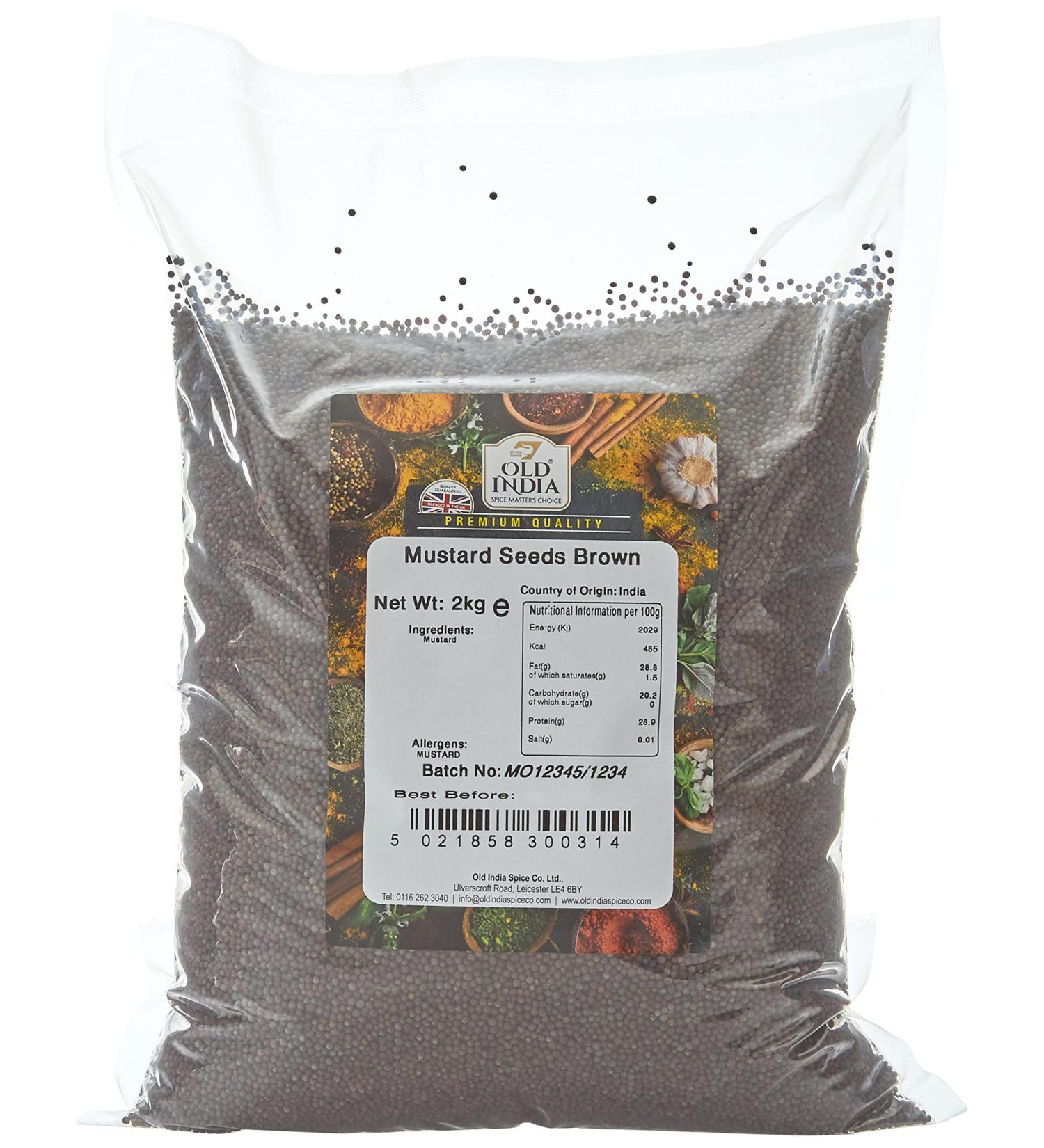 Old India Brown Mustard Seeds 2kg - Pack of 1 | High Quality, Fresh Seeds - Buy Online on GoSupps.com
