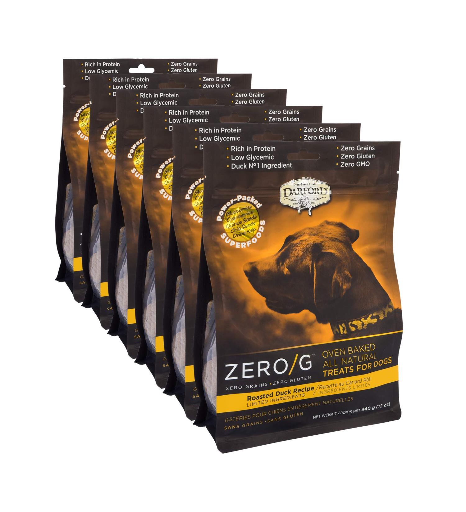 Darford Zero/G Roasted Duck Recipe Dog Treats (Value Pack of 6 / 340g Pouches) - Buy Online on GoSupps.com