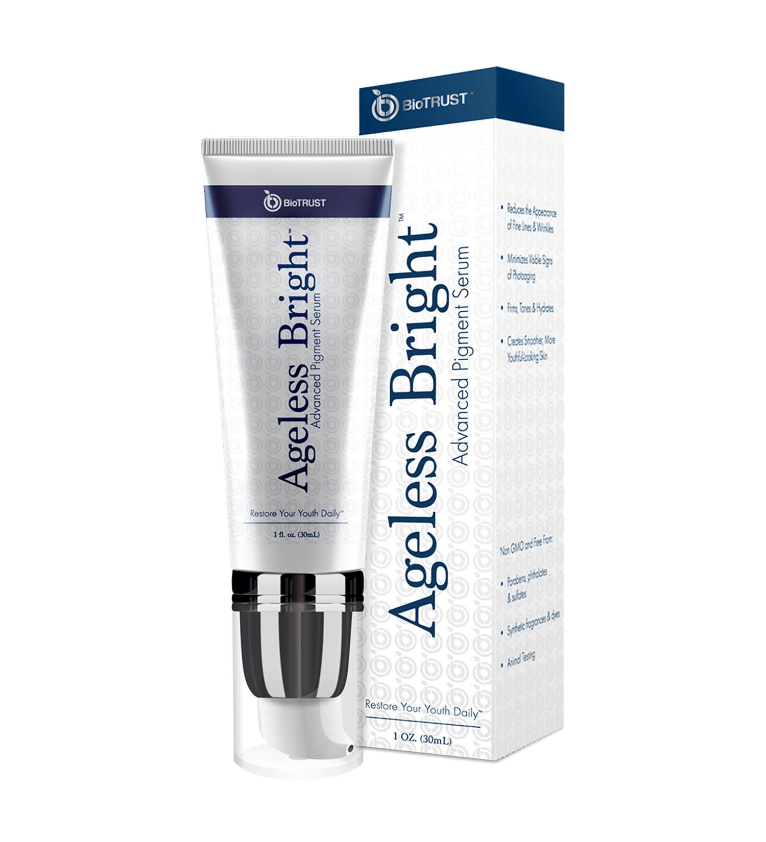 BioTrust Ageless Bright Skin Serum | Reduce Dark Spots & Achieve a Youthful Even Complexion - 1 fl. oz - Buy Online on GoSupps.com