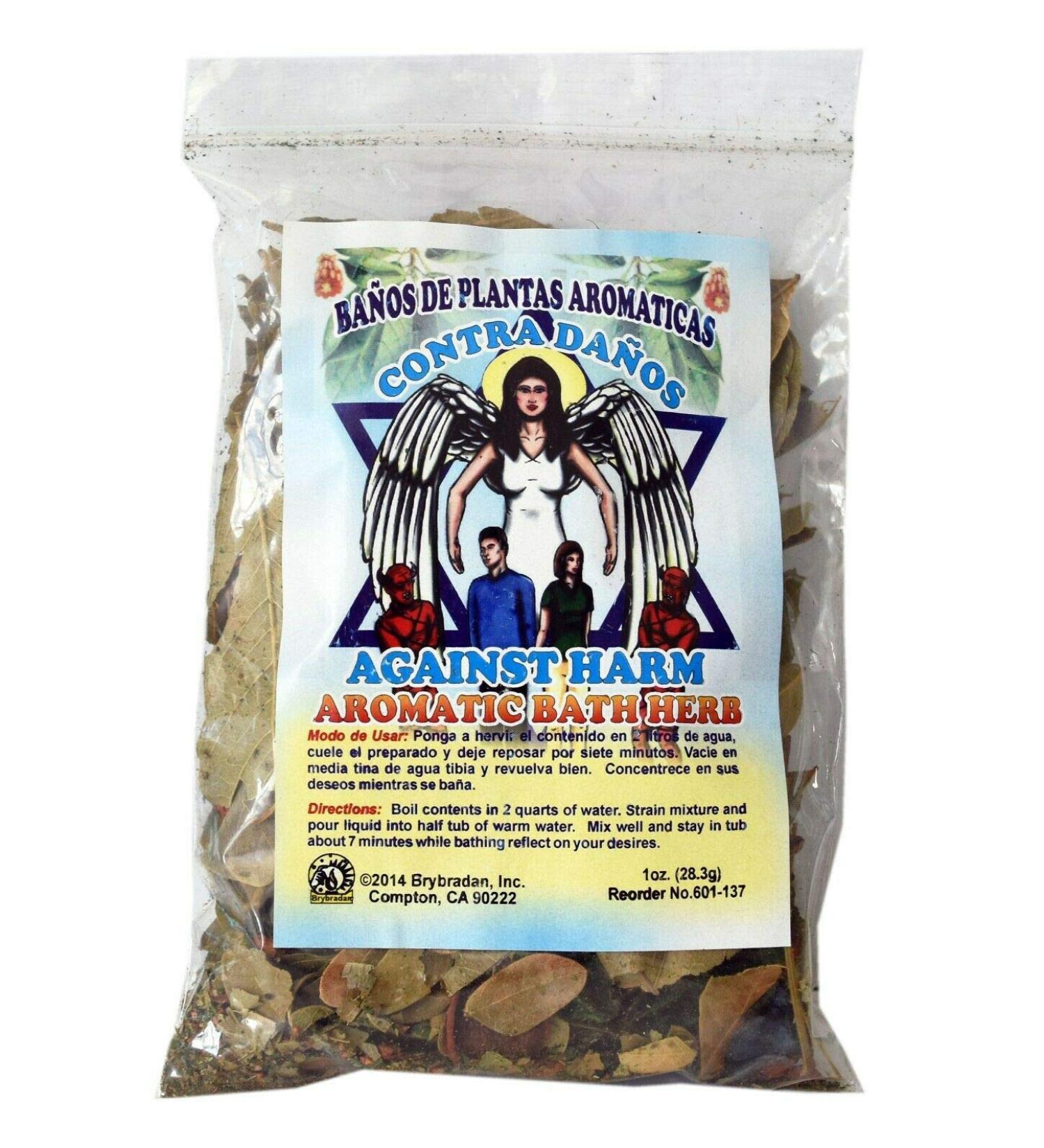 1 PC Aromatic Soothing Herbal Bath Against HARM Contra DANOS BANO DE PLANTAS AROMATICAS - Made in USA - 1 OZ