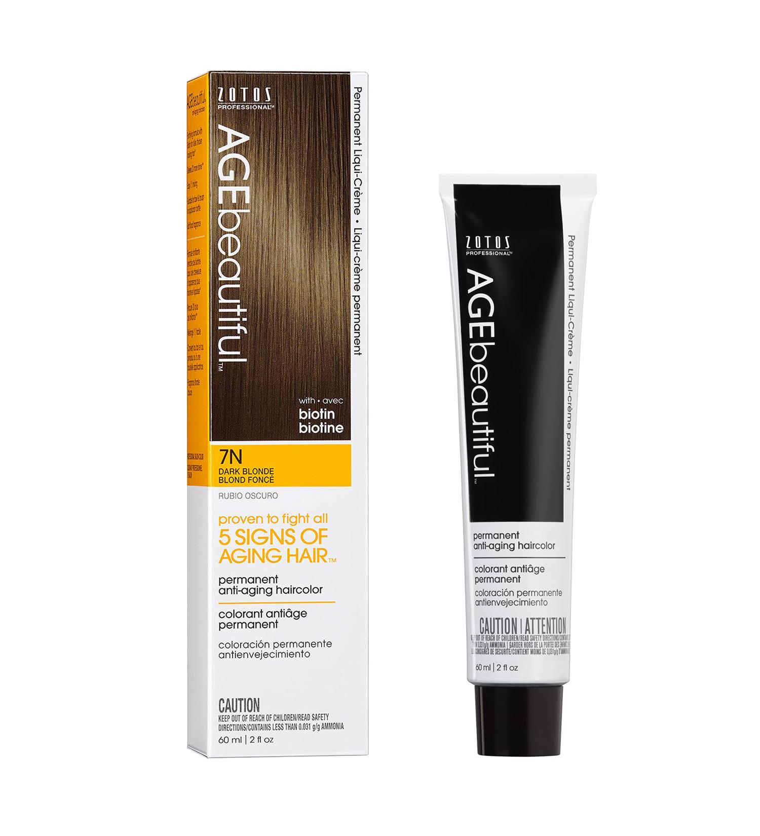 AGEbeautiful 7N Dark Blonde Hair Color Dye | 100% Gray Coverage | Anti-Aging Formula - Buy Online on GoSupps.com