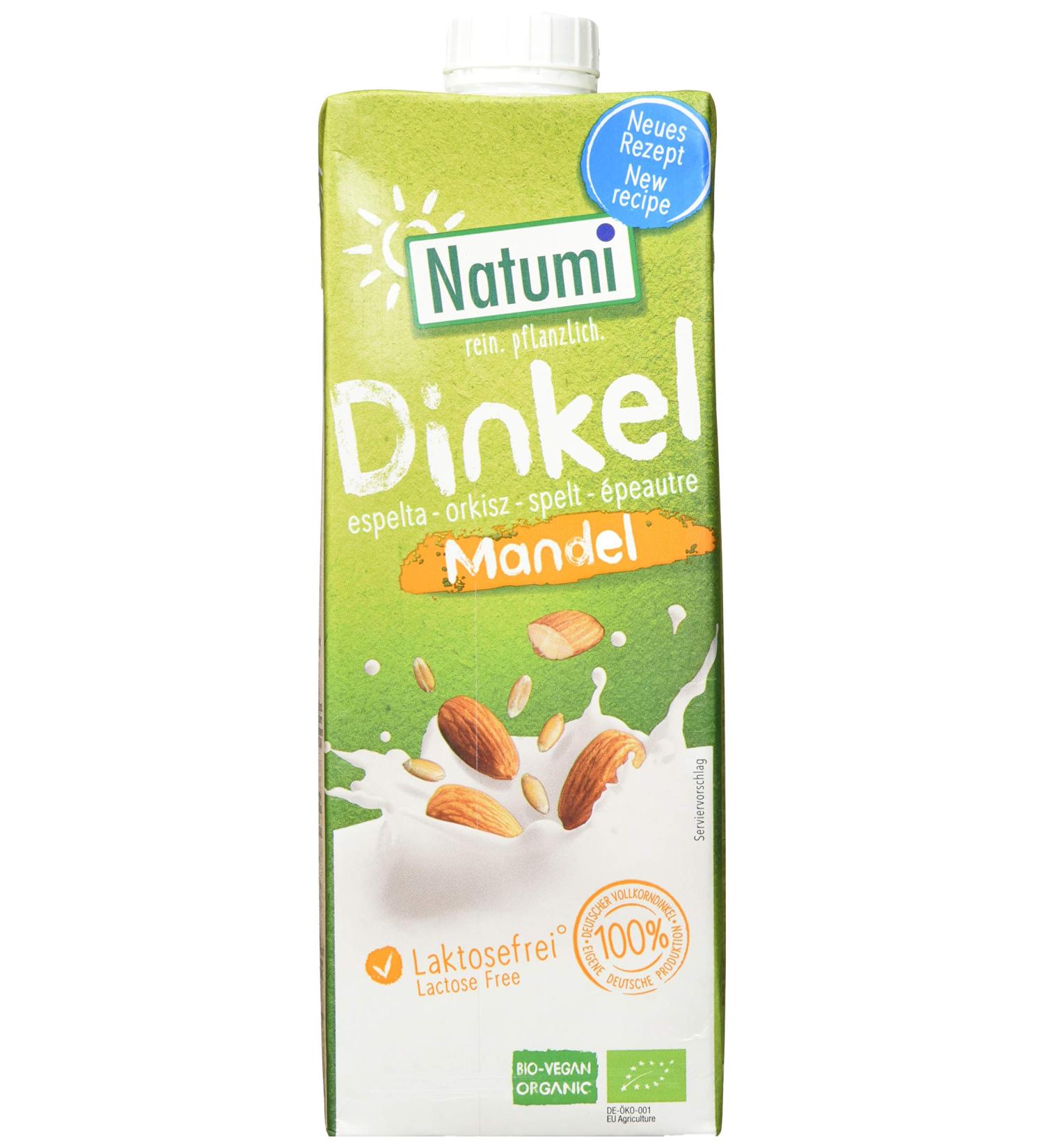 Natumi Unsweetened Almond Drink 6 Pack - Organic Vegan Milk Alternative Lactose-Free 1L Each - Perfect for Baking & Cooking - Buy Online on GoSupps.com