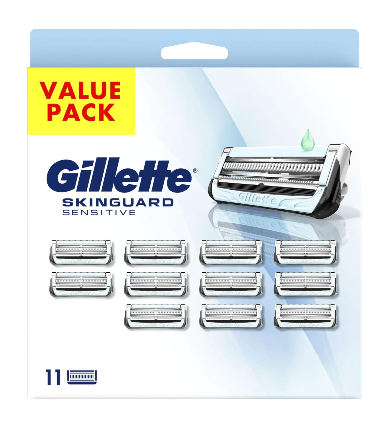  Gillette Gillette SkinGuard Sensitive Replacement Blades for Men 11 Blades - Buy Online on GoSupps.com