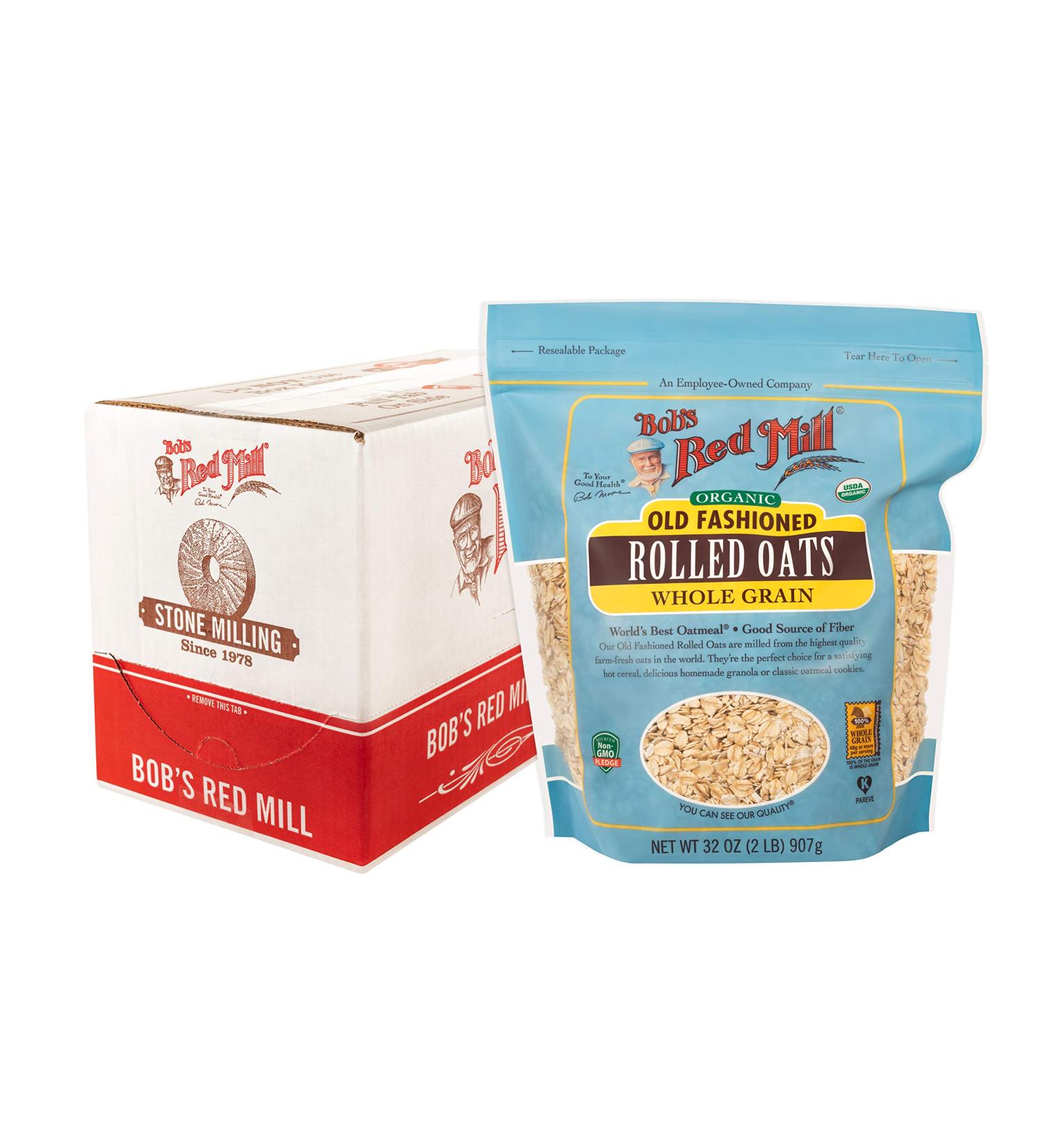 Buy Bob's Red Mill Organic Old Fashioned Rolled Oats - Whole Grain 32 oz (907 g) - Buy Online on GoSupps.com