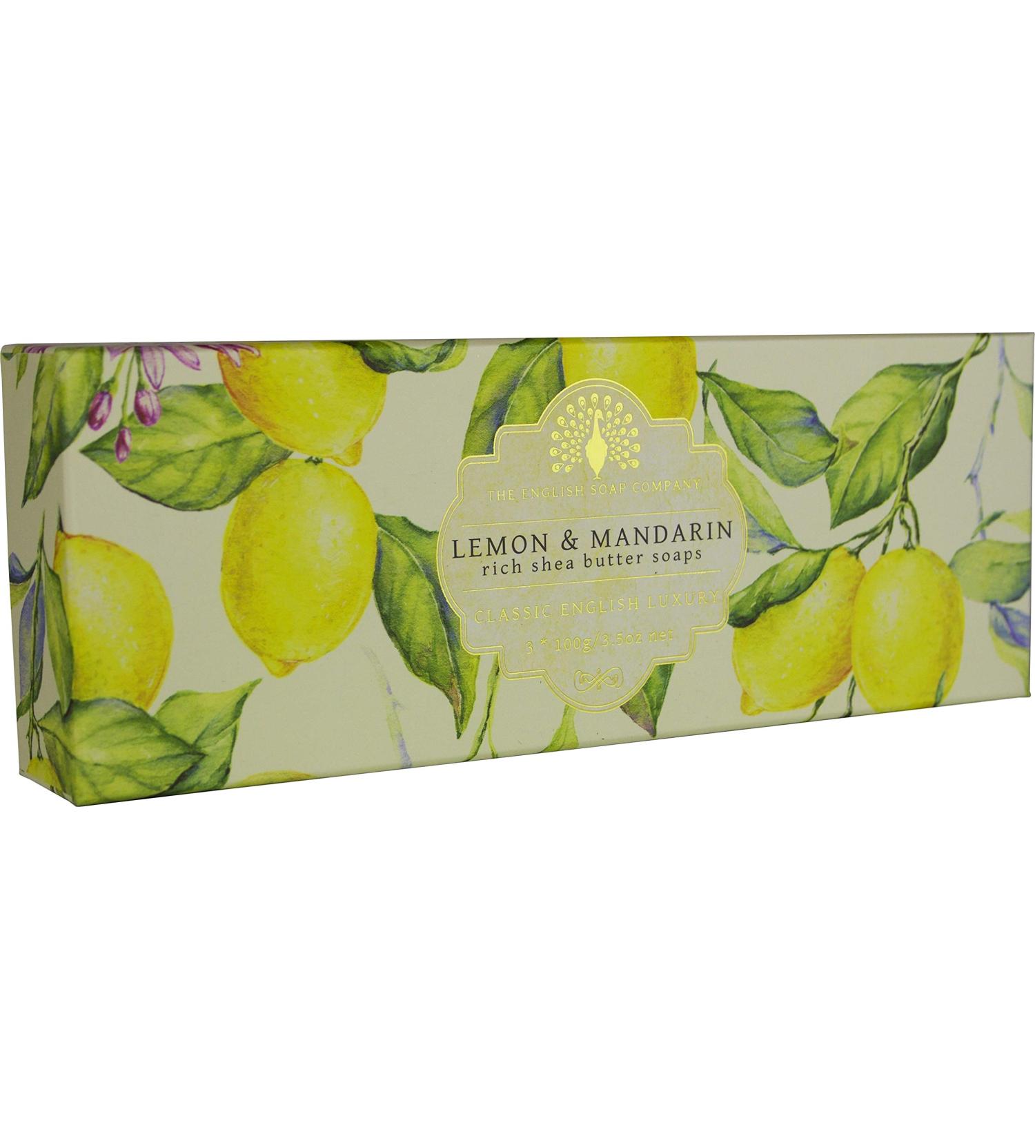 English Soap Company Lemon and Mandarin Hand Soap Set