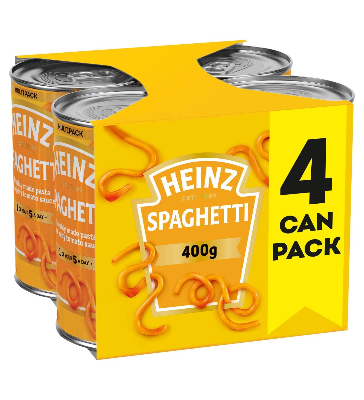 HEINZ Heinz Spaghetti en sauce tomate 4 x 400 g