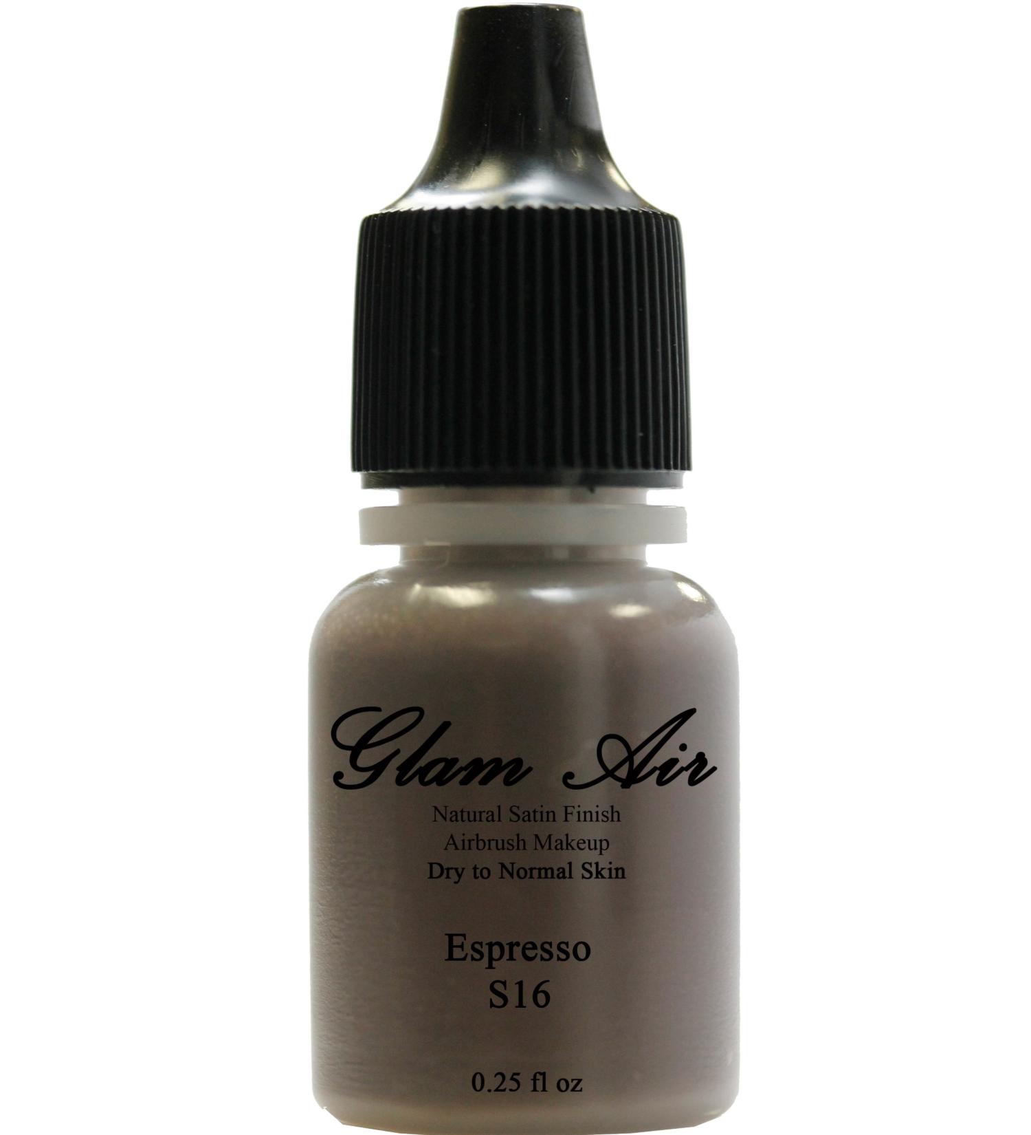 Glam Air Airbrush S16 Espresso Satin Foundation Water-based Makeup (Ideal for normal to dry skin) - Buy Online on GoSupps.com