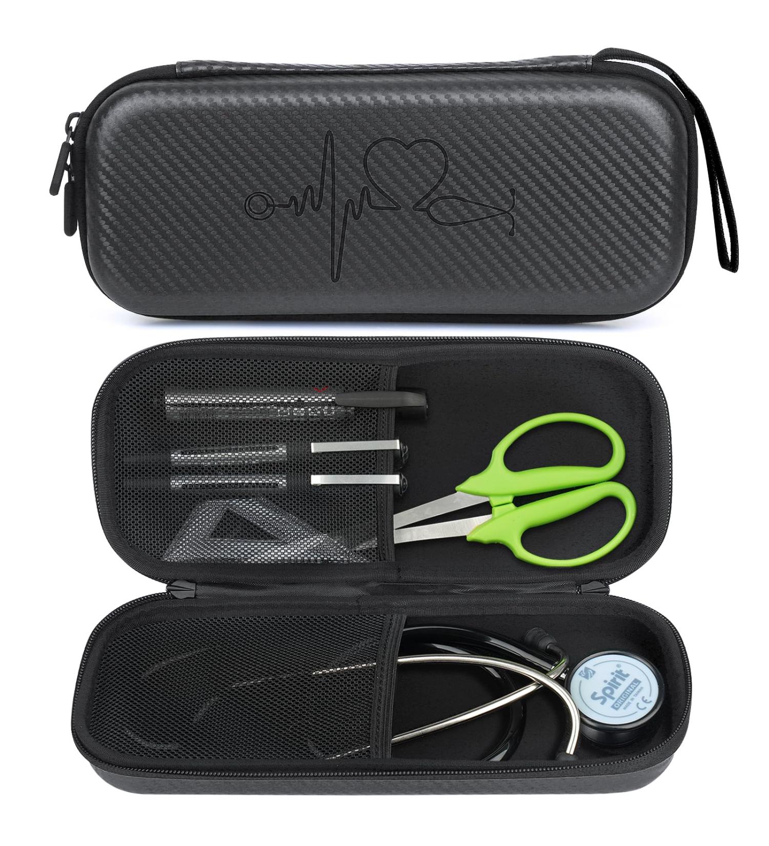 Stethoscope Case for 3M Littmann Classic III | Lightweight EVA Travel Holder | Perfect Nurse Gift - Black - Buy Online on GoSupps.com