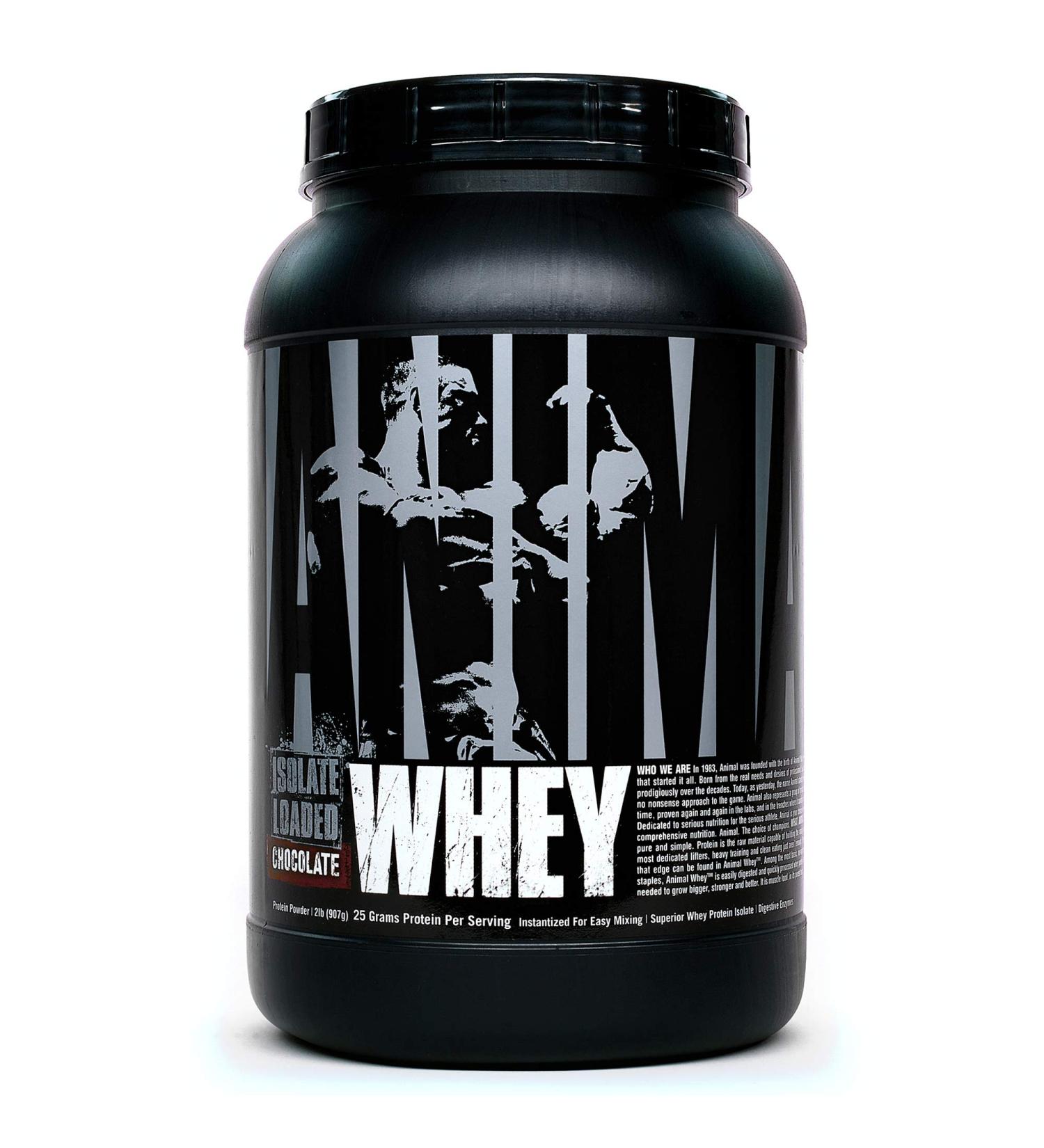 Animal Whey Isolate Protein Powder - Chocolate - 2lb | Post Workout Recovery, Low Sugar & Highly Digestible - Buy Online on GoSupps.com
