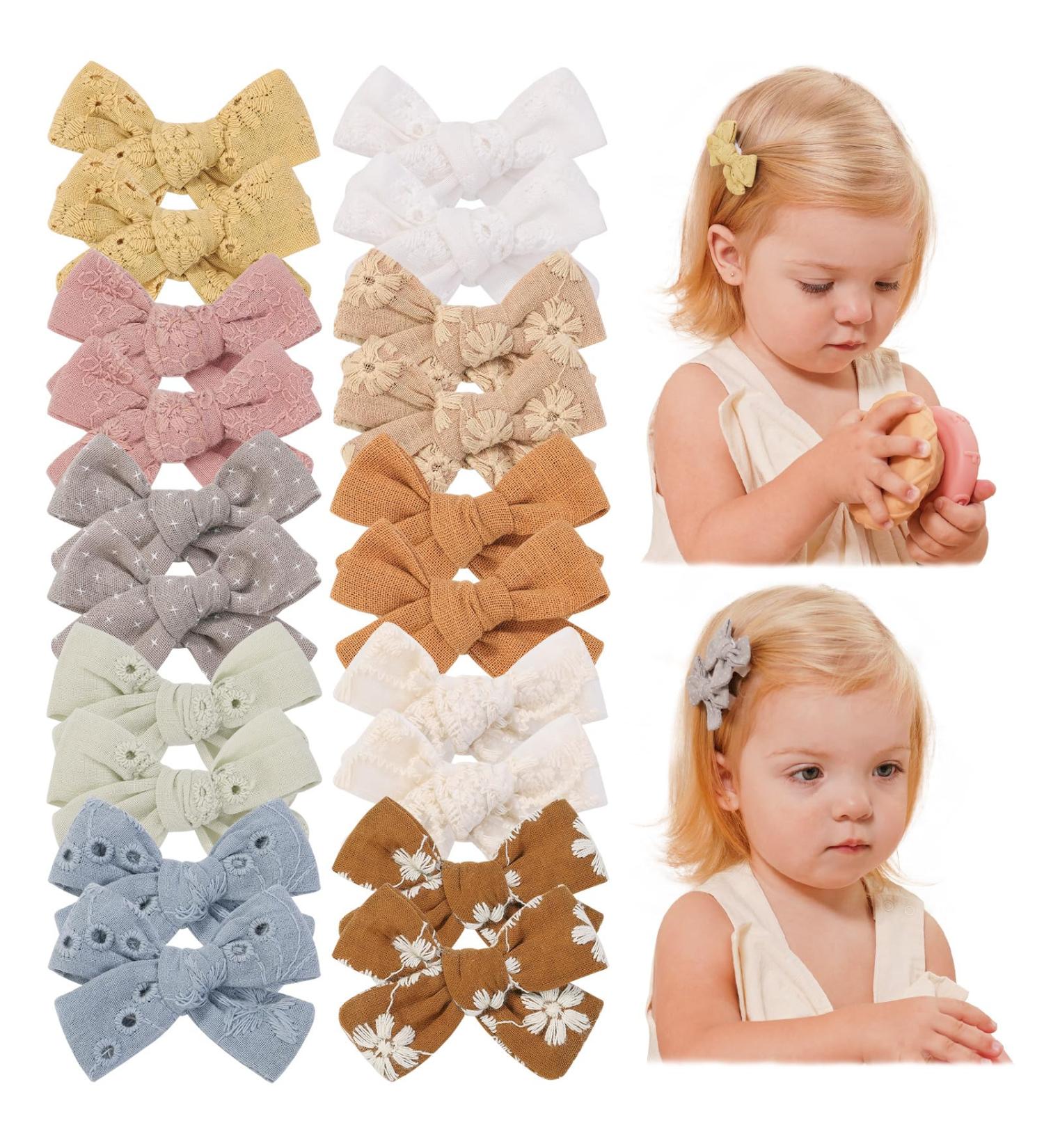 Jollybows 20 Pieces 5cm Baby Girls Hair Loops & Mini Clips | Cute Hair Accessories for Kids & Teens - International Shipping Available - Buy Online on GoSupps.com