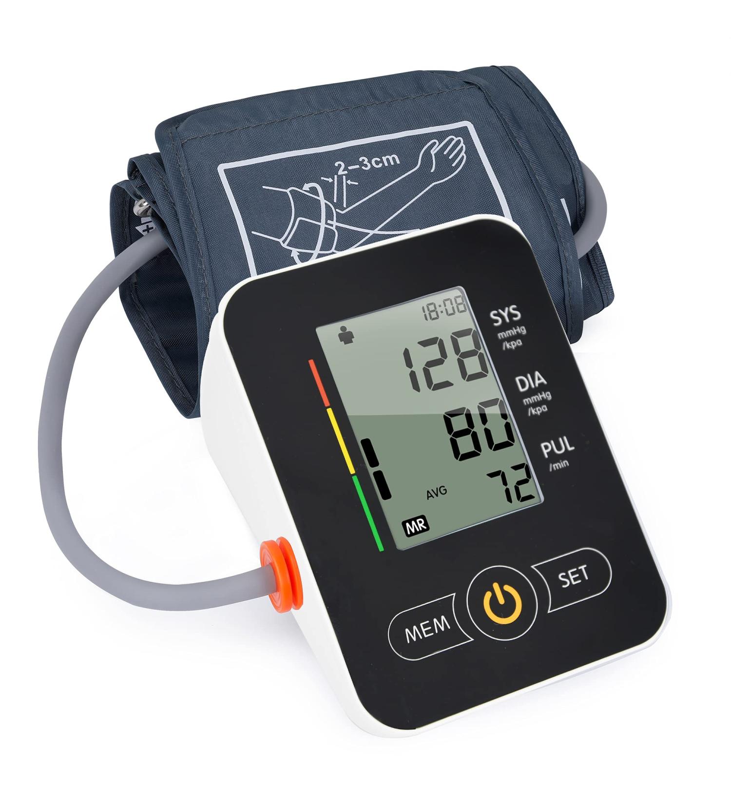 Portable Fully Automatic Digital Blood Pressure Monitor with Extra Large Cuffs - Home Use BP Monitor with Large LCD Display (Black) - Buy Online on GoSupps.com
