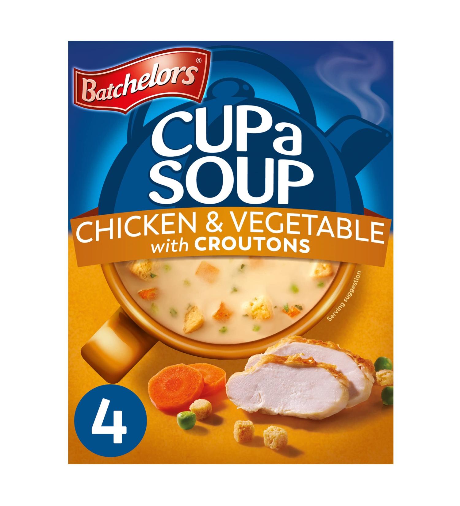  Batchelors Batchelors Chicken/Vegetable Soup with Croutons 4 Sachets 110g - Buy Online on GoSupps.com