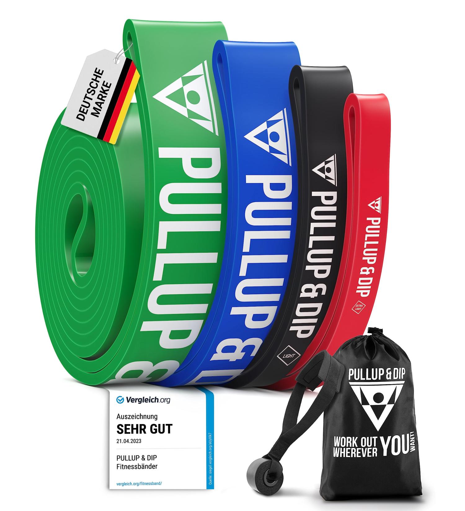 Pull-Up & DIP Fitness Straps - Resistance Bands with Door Anchor & Guide | Individually & Sets | Affordable Strength Training Equipment - Buy Online on GoSupps.com