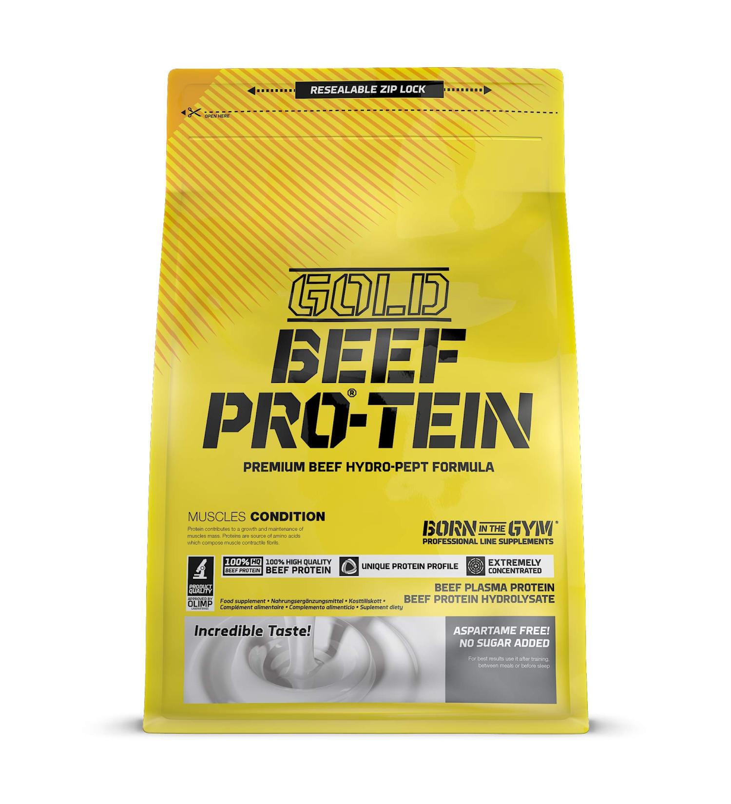 Olimp Sport Nutrition Gold Beef Pro-Tein Cookies and Cream 700g - High Protein Snack for Fitness & Weight Loss | Fast International Shipping - Buy Online on GoSupps.com