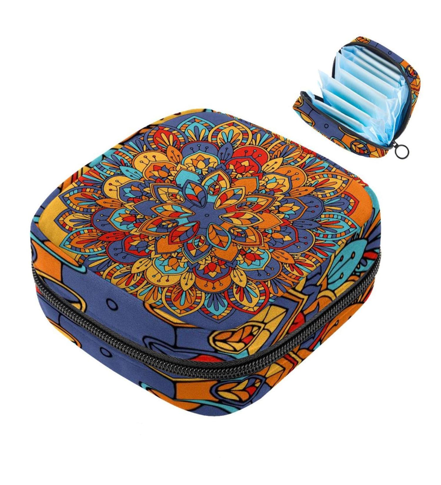 Shop Mandala Psychedelic Henna Menstrual Cup Pocket - Portable Storage for Women & Teens | International Shipping Available - Buy Online on GoSupps.com