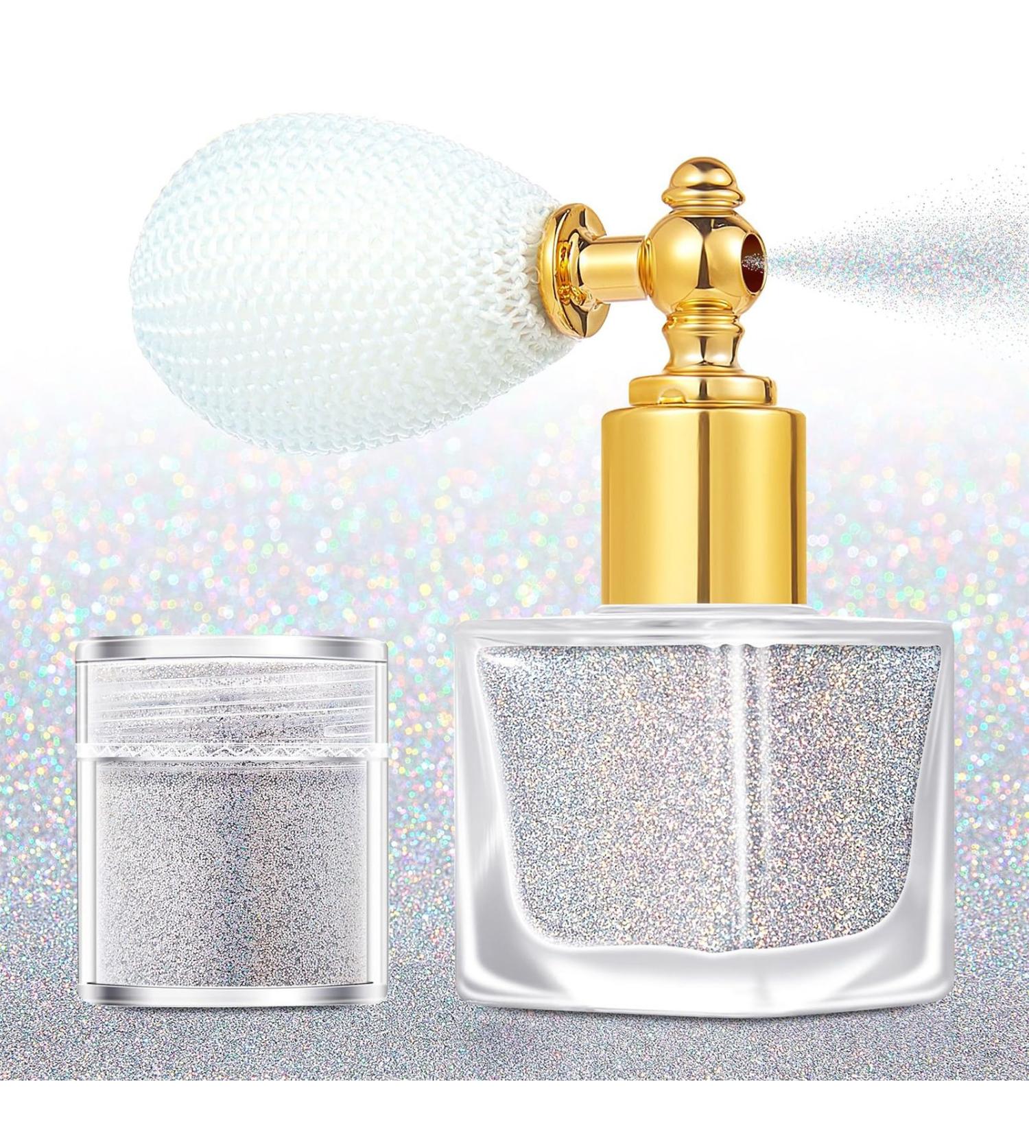 Silver Glitter Spray for Hair & Body | Fine Shimmer Spray | Sparkle Body & Clothes Glitter - Refill Available - Buy Online on GoSupps.com