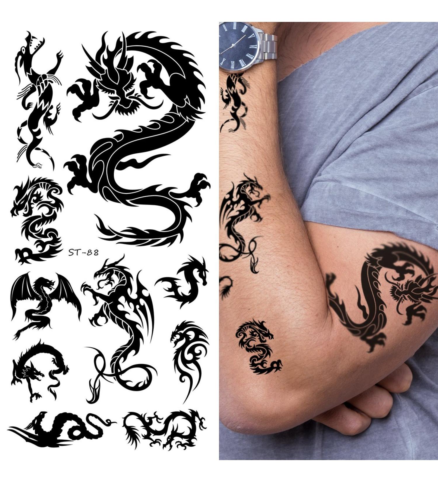 Supperb  Temporary Tattoos - Small Dragons II (Set of 2)