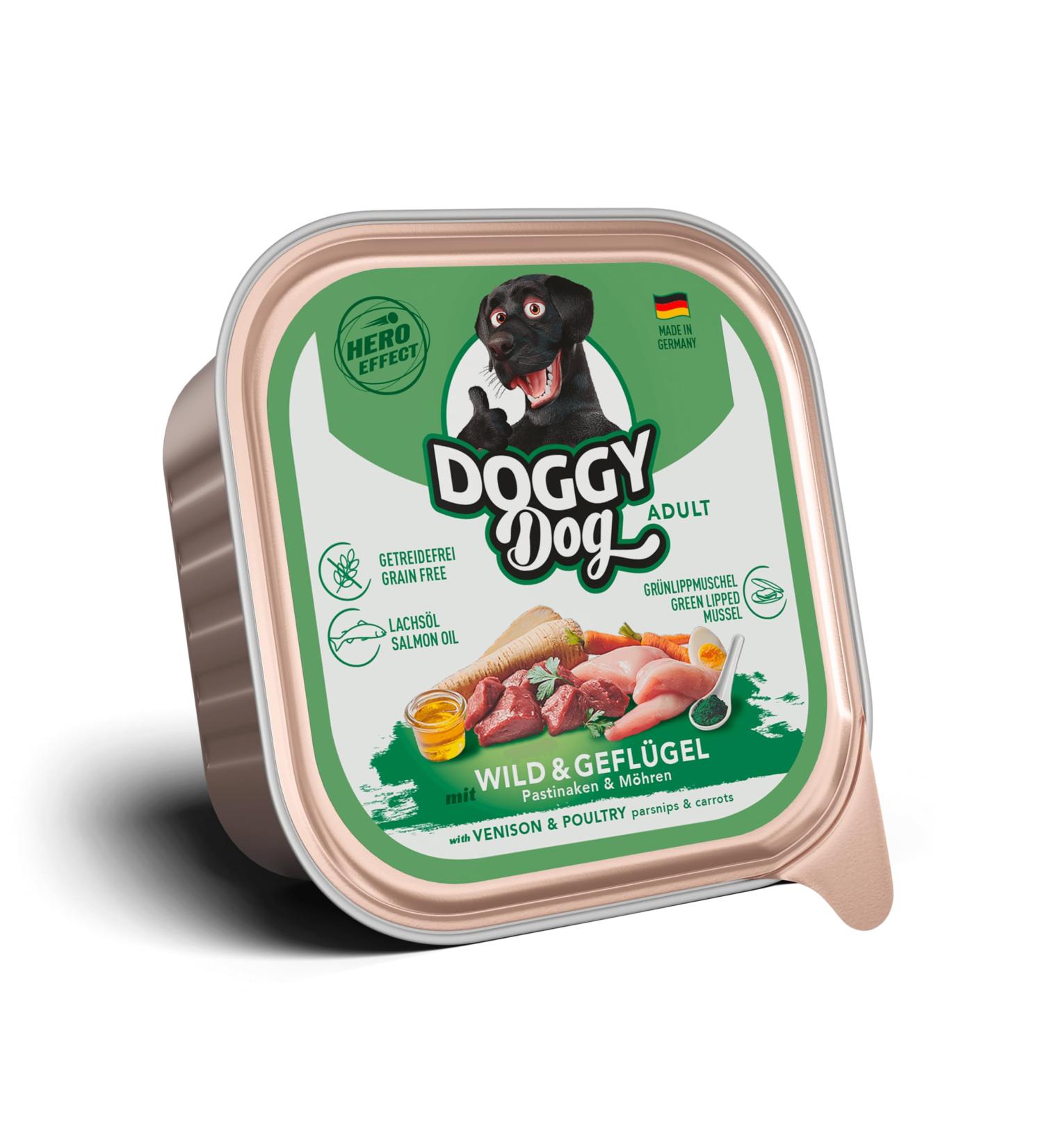 Doggy Dog - Pat - 10 x 150 g - Wild and poultry - Buy Online on GoSupps.com