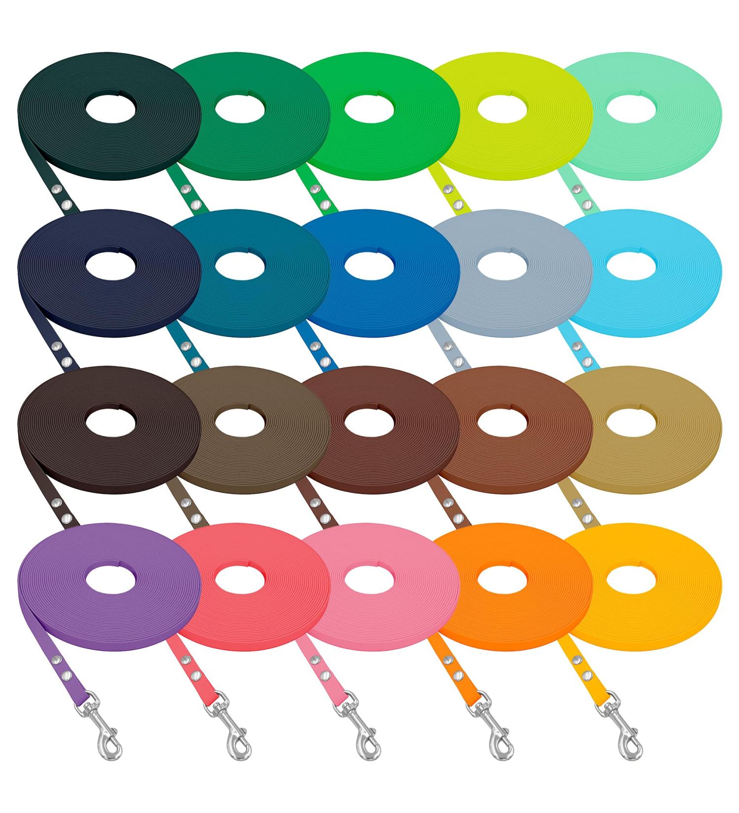 Buy Bio-Line Very Light Biothane Dog Leash for Puppies - 9mm Wide 1-15m Length No Hand Loop - Over 20 Colors Available for International Shipping - Buy Online on GoSupps.com