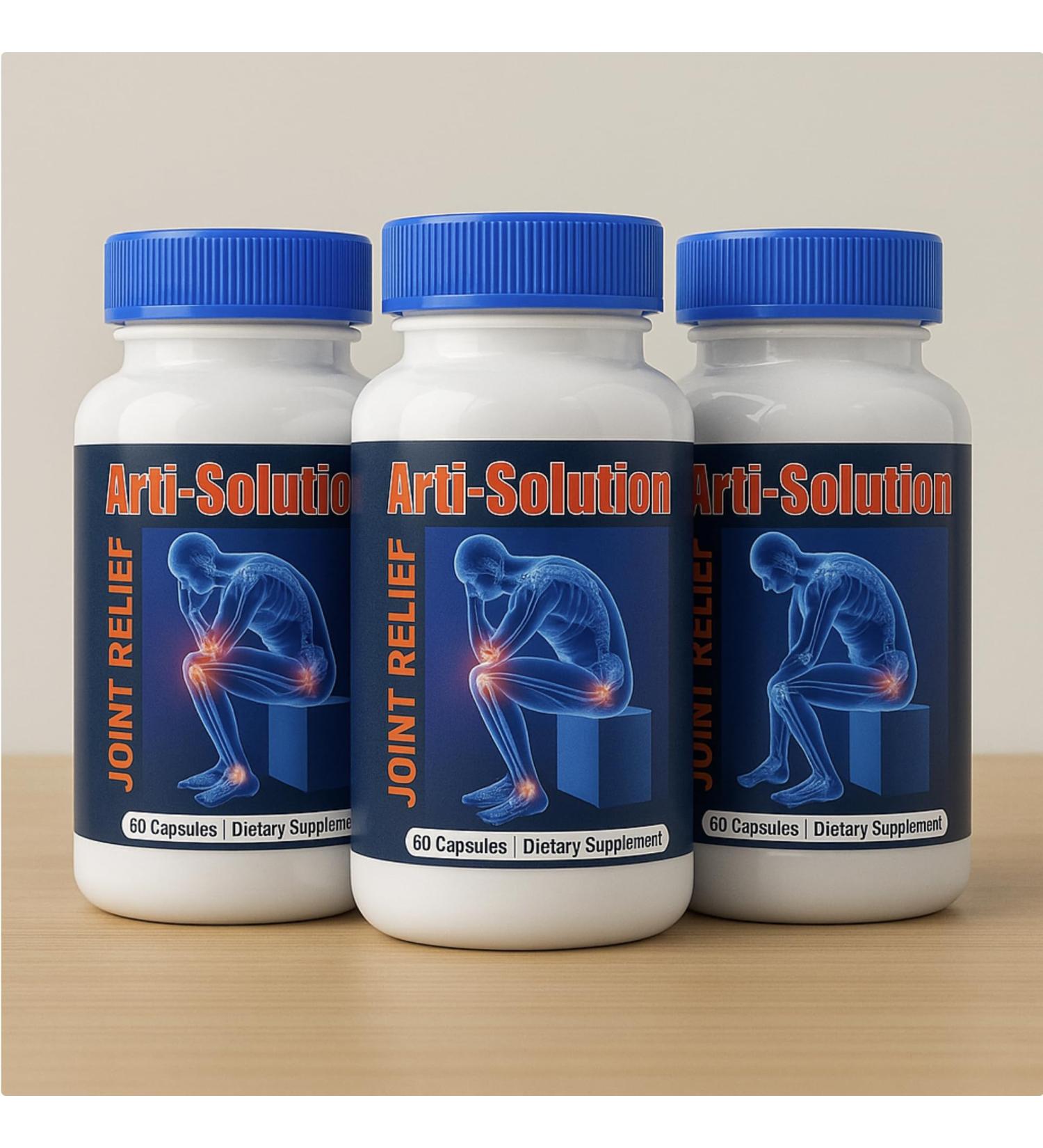 Arti-Solution Joint Support Supplement 3 Pack | 60 Capsules Per Bottle | Natural-Based Formula | No Artificial Additives | Adult Use | Wellness Routine Support - Buy Online on GoSupps.com