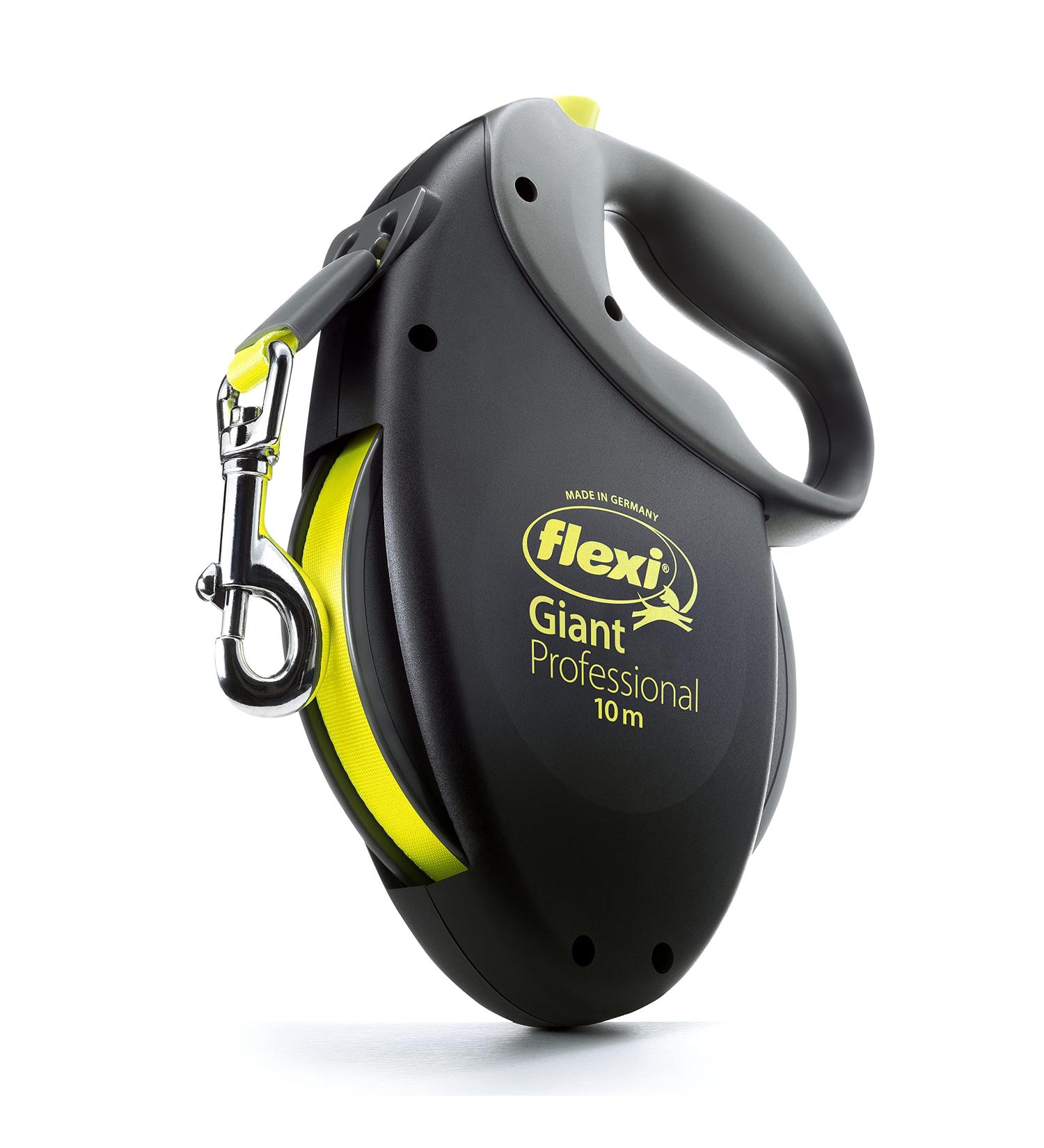 Buy Flexi Giant Professional L Dog Leash 10m - For Dogs Up to 50kg | Black/Neon Yellow - International Shipping Available - Buy Online on GoSupps.com