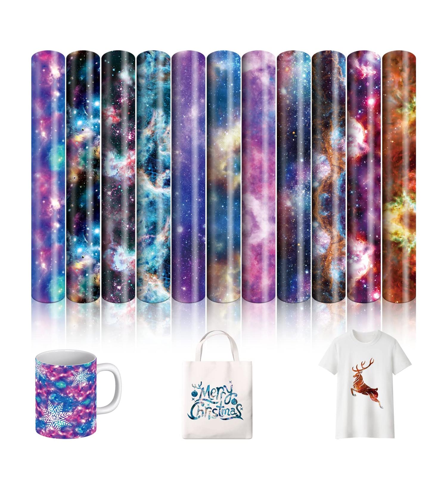 TIFEE Infusible Ink Transfer Sheets 11 Pcs 12 x 10 Galaxy Sublimation Transfer Paper for Cricut Mug DIY T- Shirts Coasters Tote Bags Starry - Buy Online on GoSupps.com