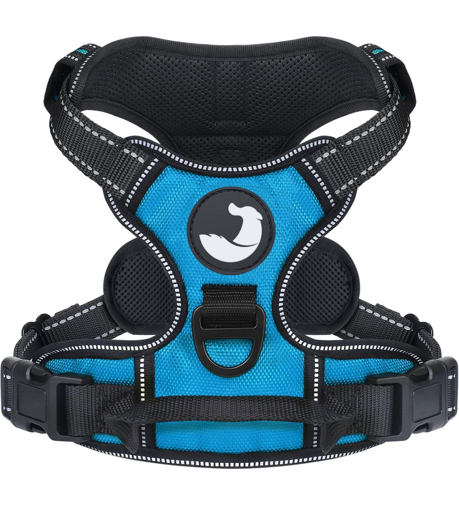 Buy Joytale Reflective Dog Harness for Large Dogs - Soft Padded Adjustable Anti-Train XL Blue - Buy Online on GoSupps.com