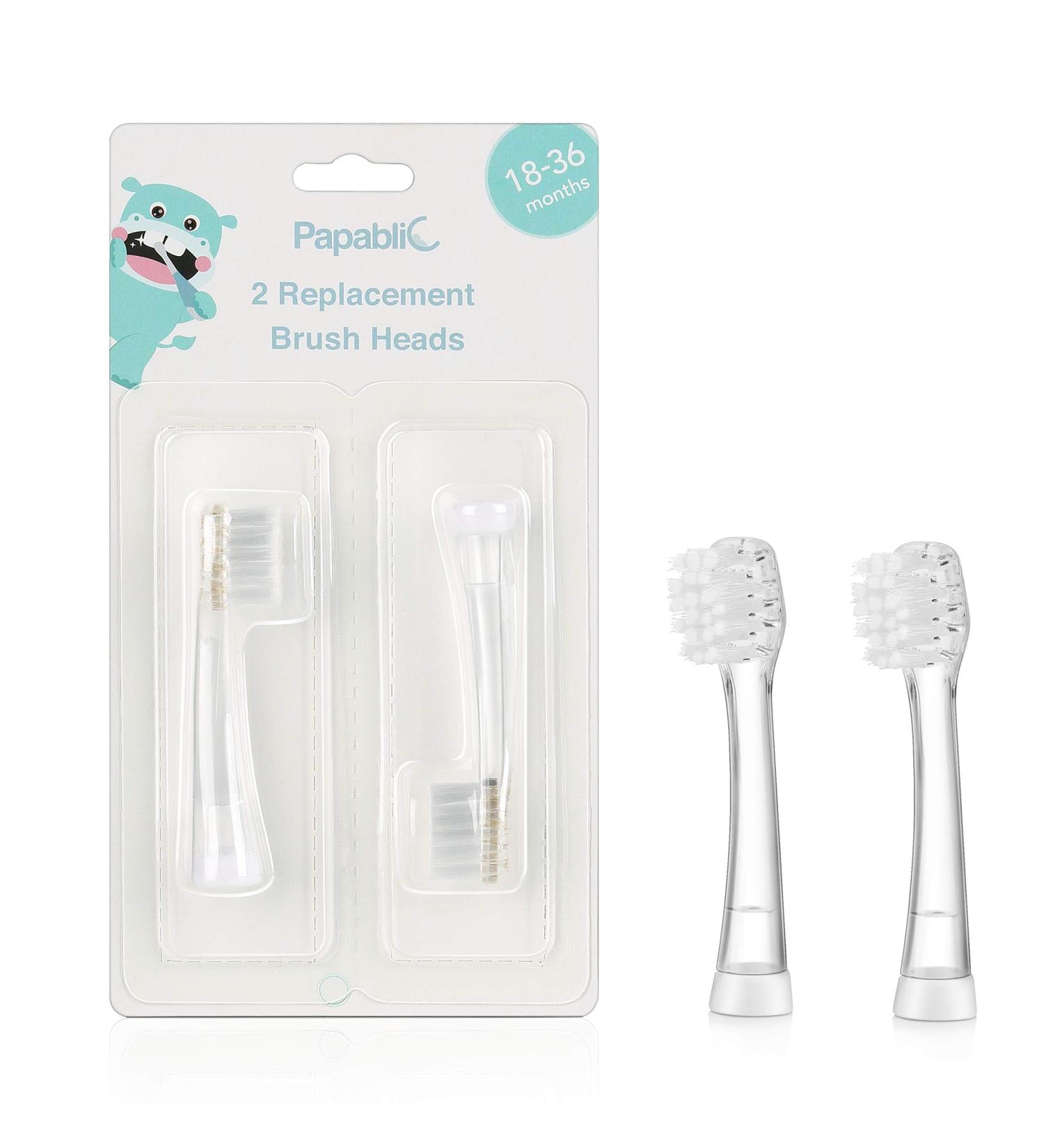 Papablic BabyHandy Sonic Electric Replacement Brush Heads (18-36 Months) - 2 Count - Buy Online on GoSupps.com