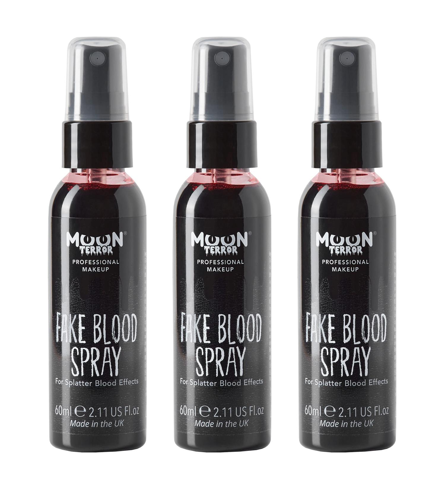 Pro FX Fake Blood Spray by Moon Terror | 60ml x3 | SFX Makeup for Halloween Vampire Zombie & Theatre | Special Effects Makeup - Buy Online on GoSupps.com