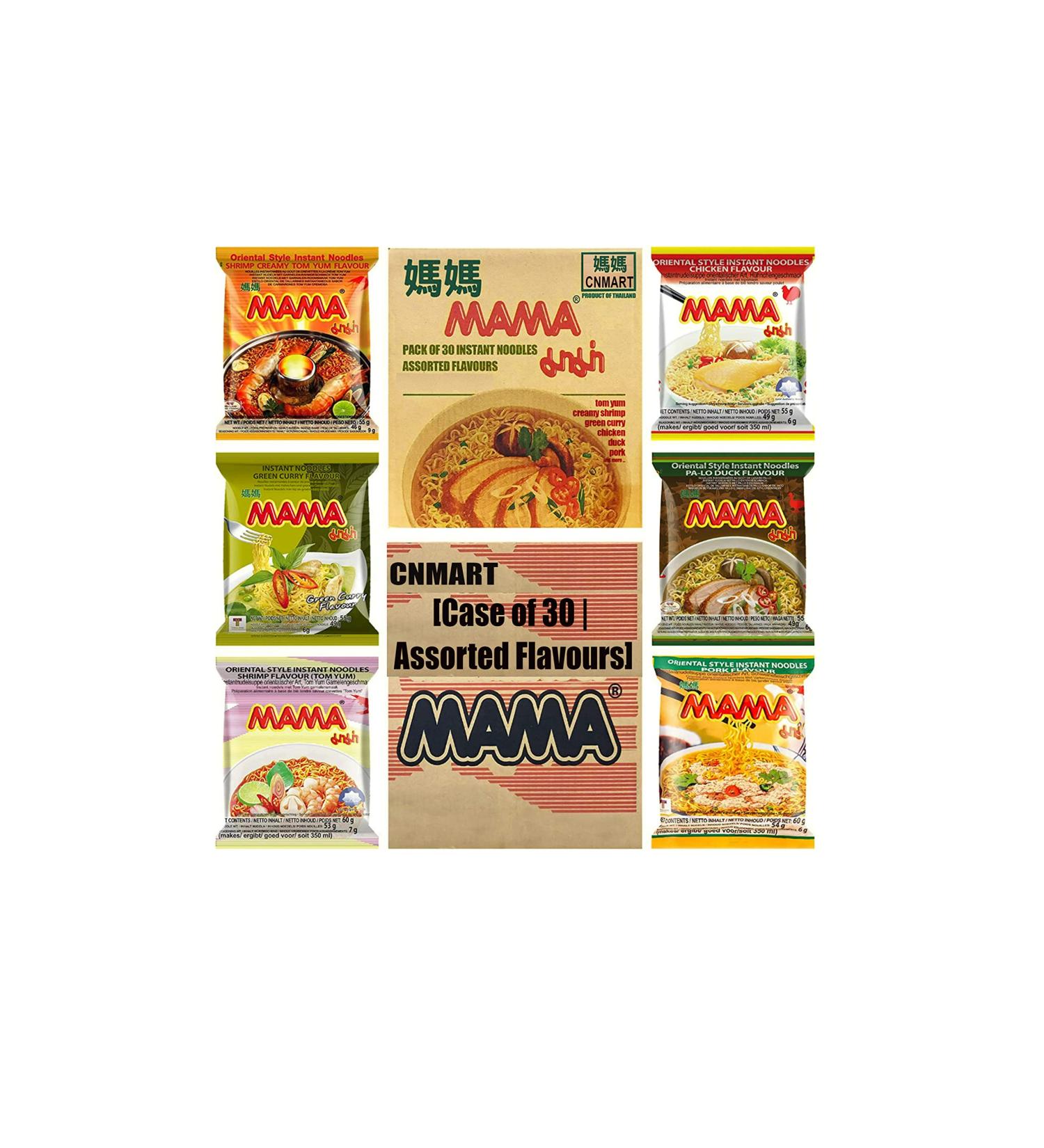 MAMA Instant Noodles Ramen Case of 30 | Assorted 10 Different Flavours by CNMART - Buy Online on GoSupps.com