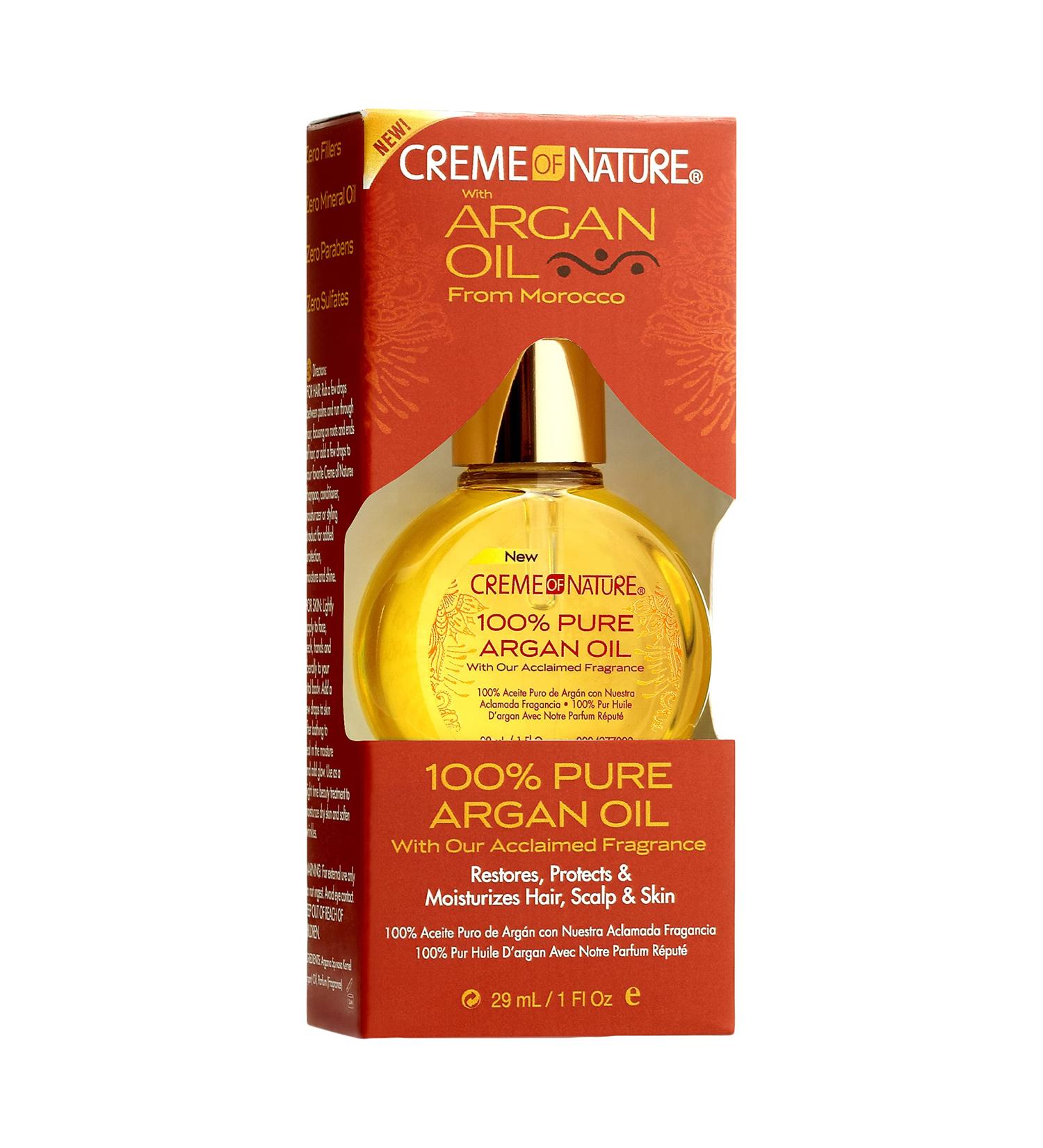 Creme of Nature 100% Pure Argan Oil 1 oz - Pack of 4 | Natural Hair Care - Buy Online on GoSupps.com