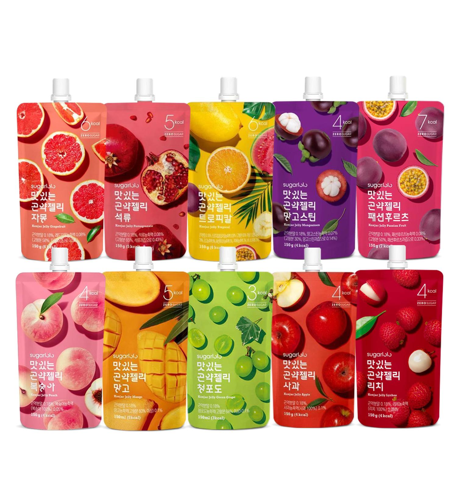 EasyCookAsia Intake Sugarlolo Konjac Drink 150 g x 10 Pieces | Low Calorie Fruit Jelly and Sugar Free | Ideal for Diabetics and Health Consciousness | Fruit Flavour | - Buy Online on GoSupps.com