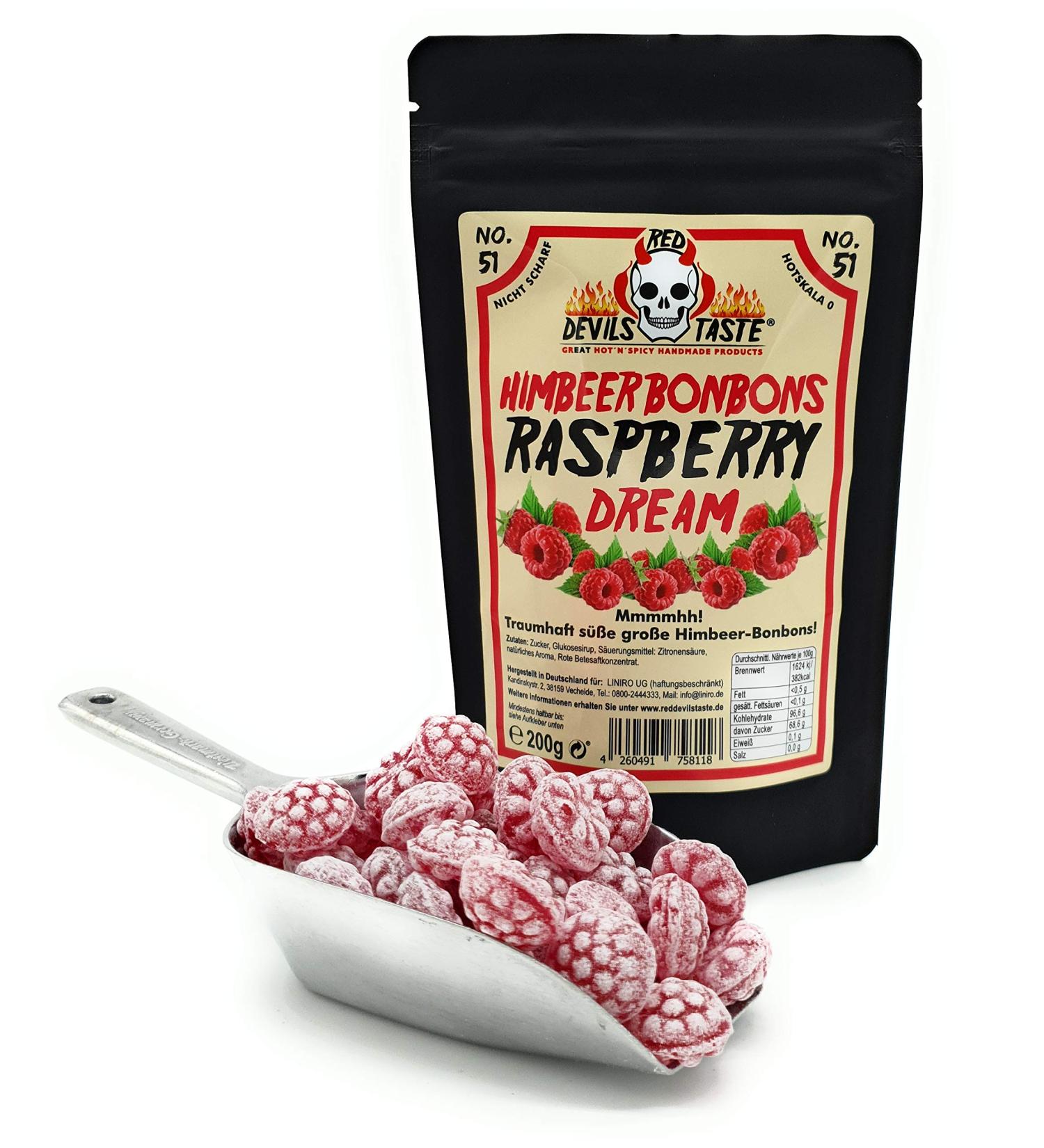 Buy Raspberry Candy Raspberry Dream - 200g ZIP Bag | Sweet & Fiery Treats - International Shipping Available - Buy Online on GoSupps.com