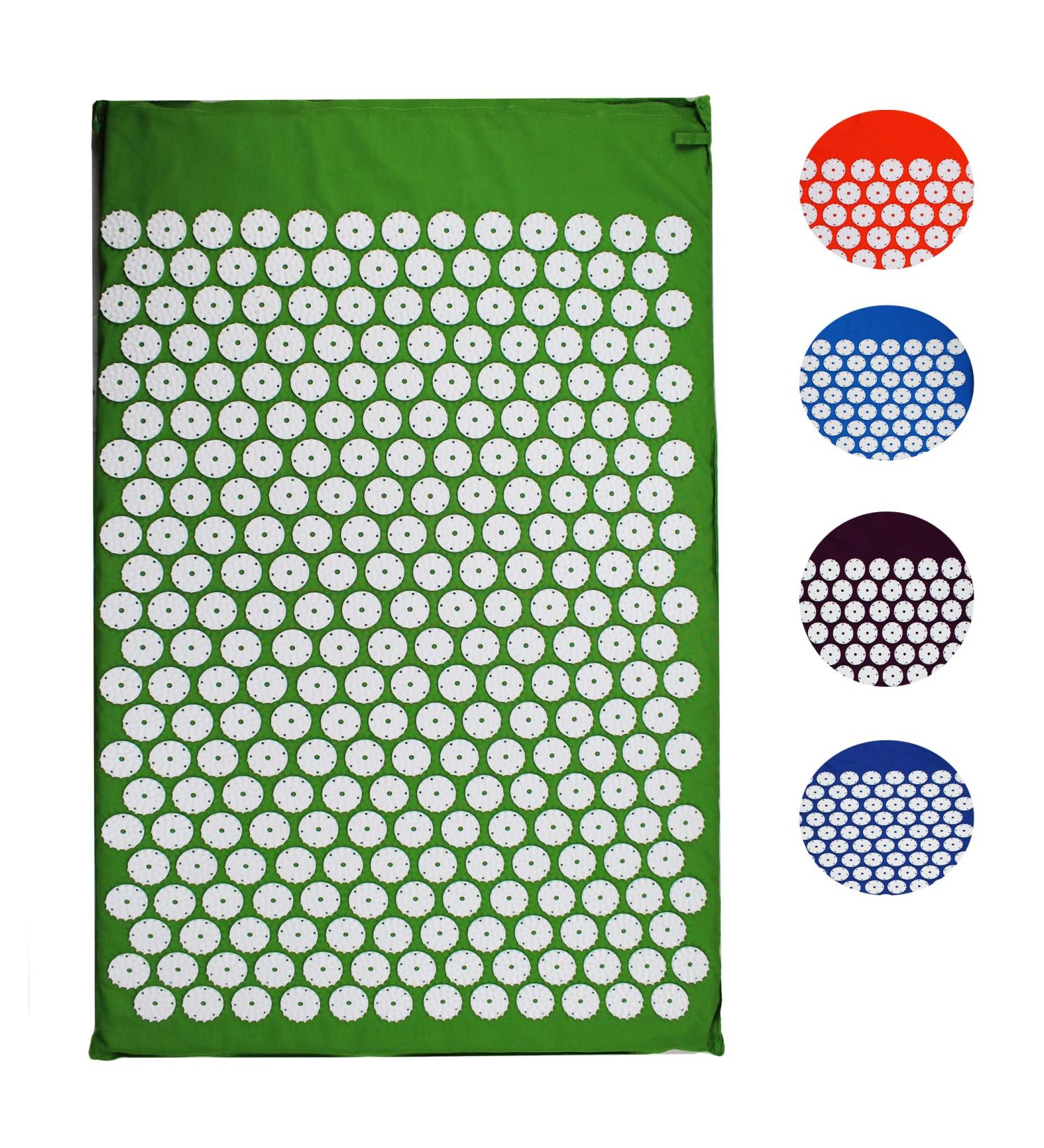 Acupressure Massage Mat 68x42 cm - Green | Pain Relief & Relaxation for Body & Mind - Buy Online on GoSupps.com