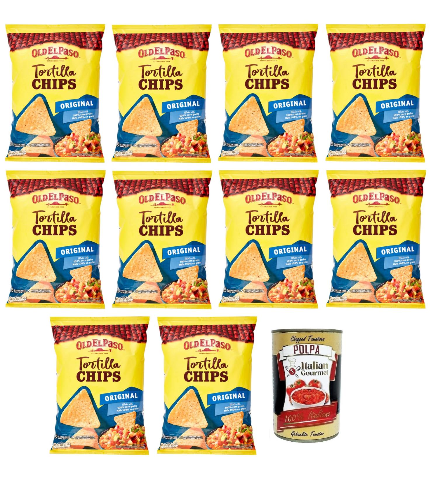  Italian Gourmet E.R. Old el Paso Original Mexican Specialty Tortilla Chips Light Salted Corn Snacks for Dipping in Sauce 185g Bag + 400g Box of 10 - Buy Online on GoSupps.com