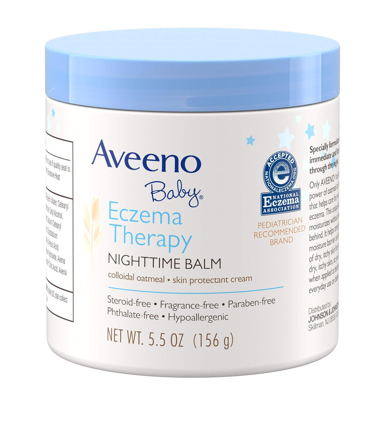 AVEENO Baby Eczema Therapy Nighttime Balm 5.5 oz | Natural Colloidal Oatmeal for Eczema Relief - Buy Online on GoSupps.com
