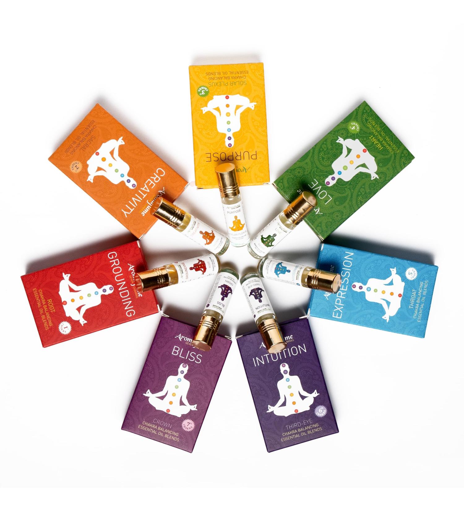 7 Chakra Essential Oil Roll-On Gift Set | Aromafume | Aromatherapy for Meditation Yoga & Reiki | 7x 6ml | Chakra Balance & Wellness - Buy Online on GoSupps.com