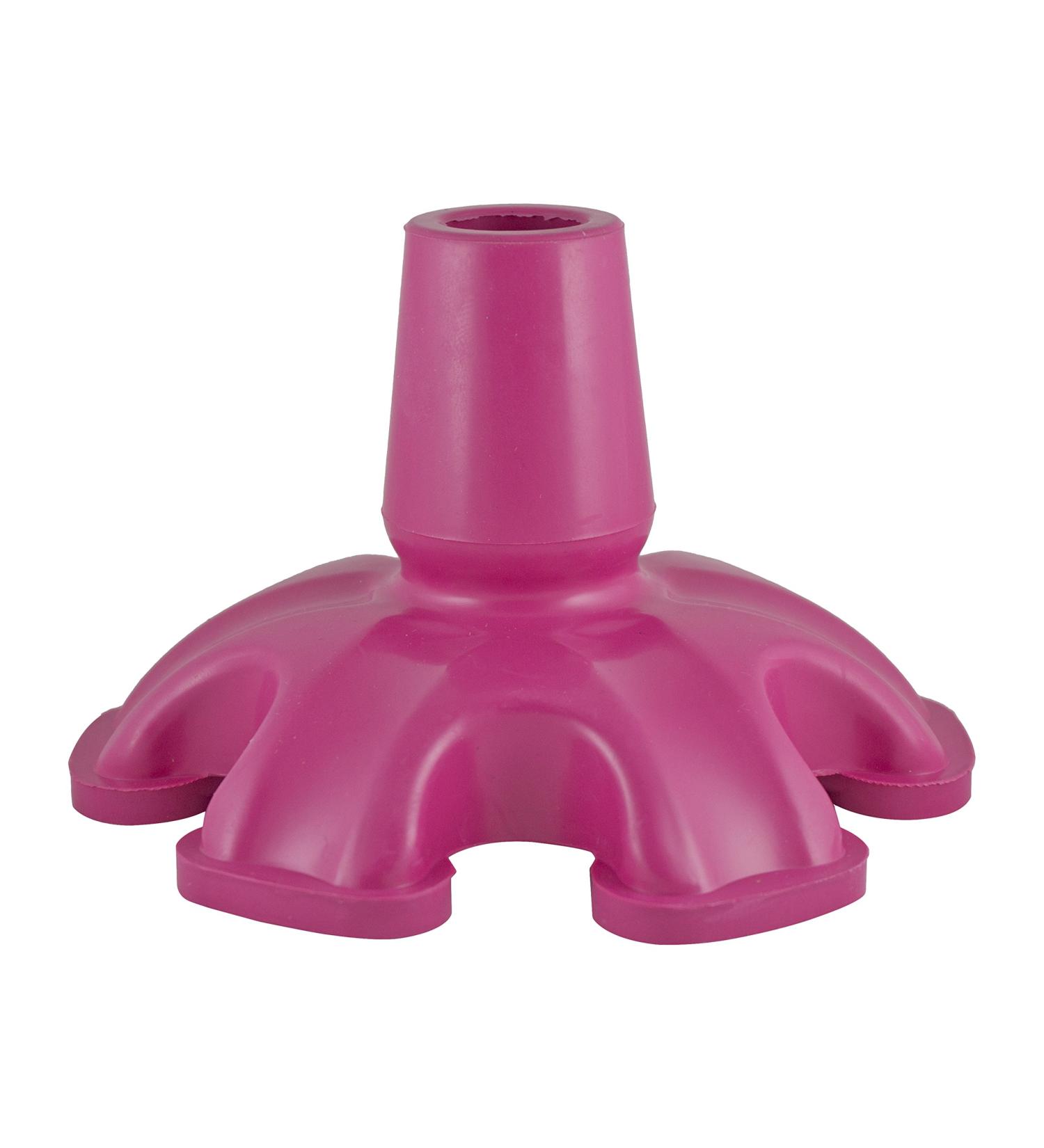Essential Medical Supply Super Big Foot Standing Cane Tip - Pink | Flexes for Stability with Six Feet - Buy Online on GoSupps.com