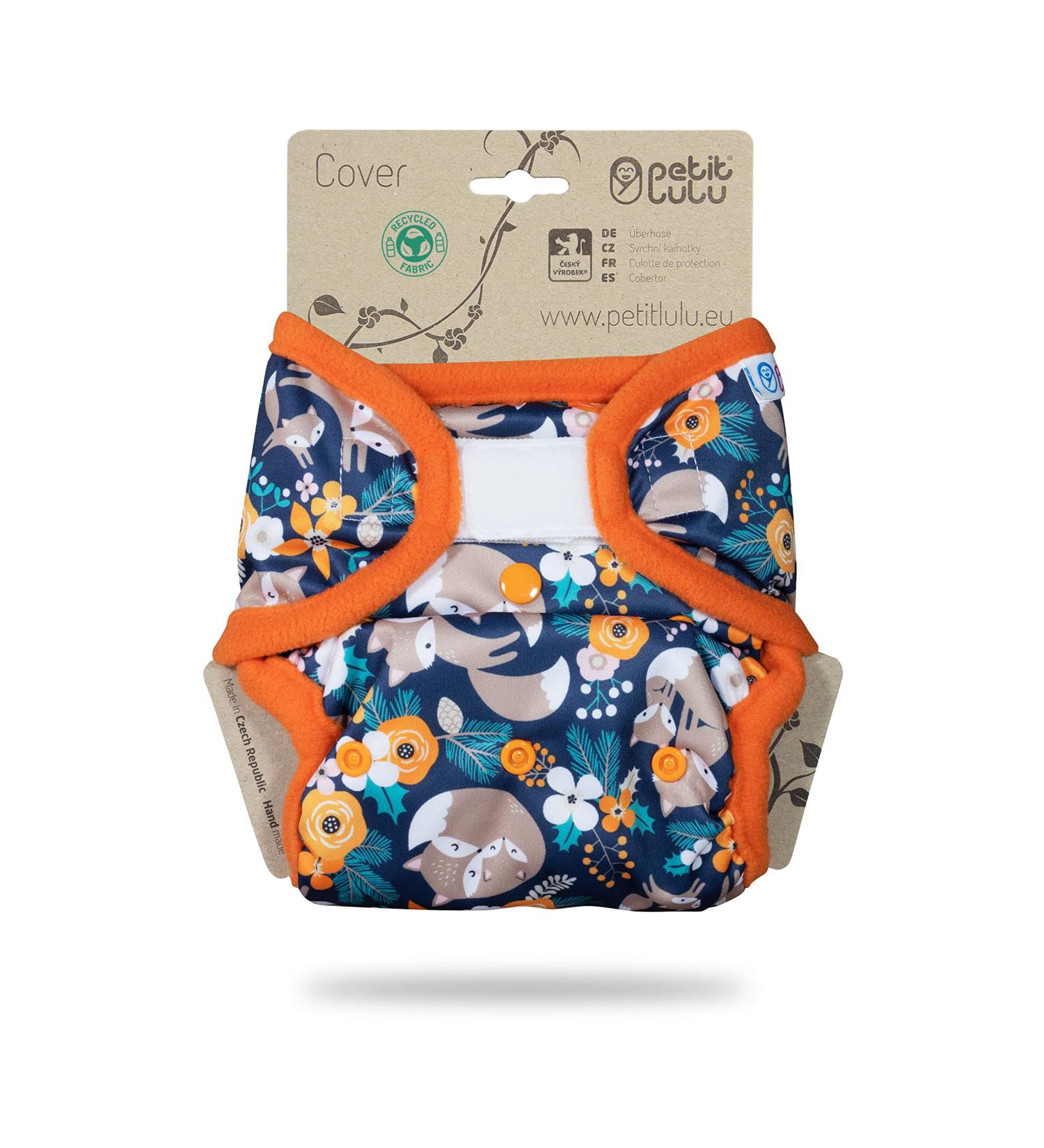 Petit Lulu XL Overpants (12-17 kg) for Cloth Diapers Velcro (Fox Family)