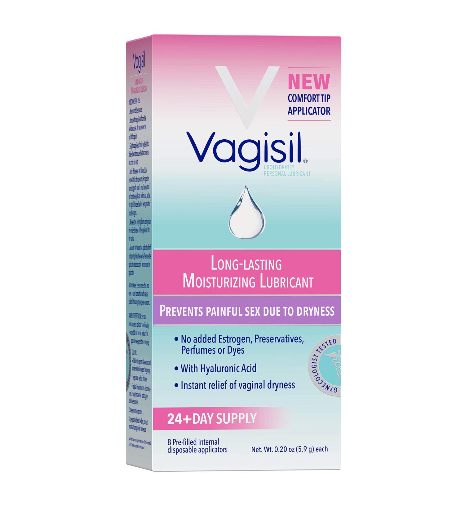 Vagisil Prohydrate Internal Vaginal Moisturizer Gel & Lubricant for Women - Gynecologist Tested - 8 Count - Buy Online on GoSupps.com