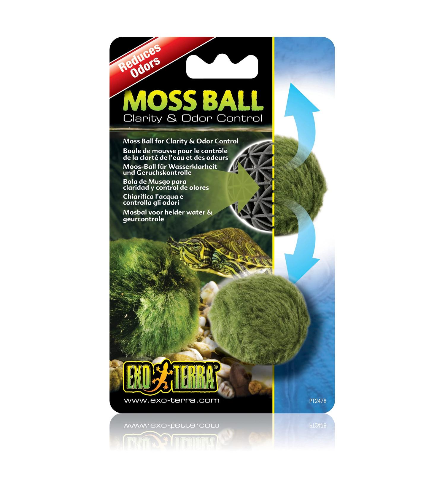 Exo Terra Moss Ball  Water Clarity and Odor Control for Aqua-Terrariums  PT2478   White - Buy Online on GoSupps.com