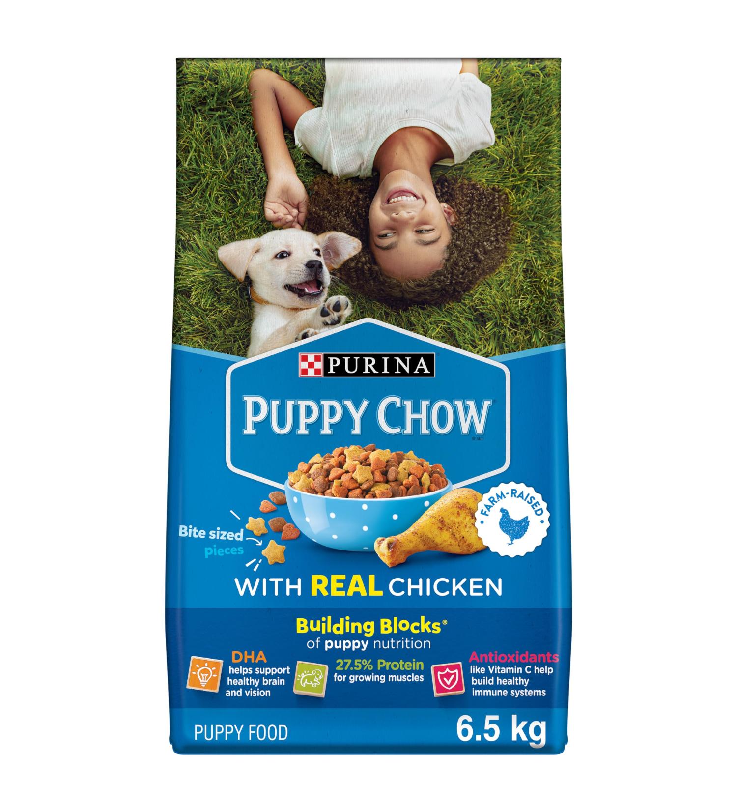 Purina Puppy Chow Dry Puppy Food Complete with Real Chicken - 6.5 kg Bag 6.5 kg (Pack of 1) - Buy Online on GoSupps.com