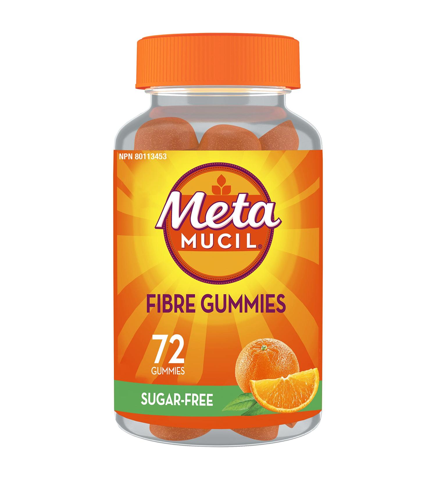 Metamucil Fibre Gummies No Sugar Added Daily Supplement Prebiotic Plant-Based Fibre Blend Orange Flavour 72 Gummies Orange 72 count (Pack of 1) - Buy Online on GoSupps.com
