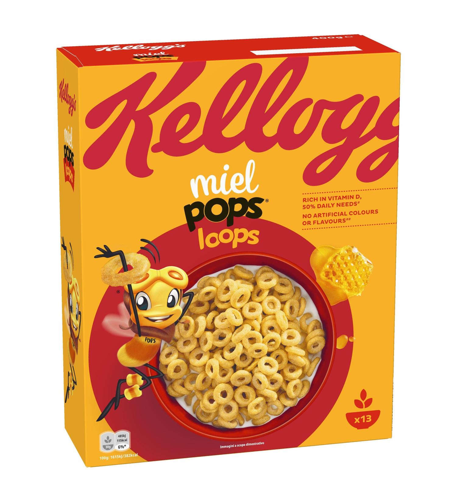 Kellogg's Honey Pops Loops Cereal - 400g - Buy Online on GoSupps.com