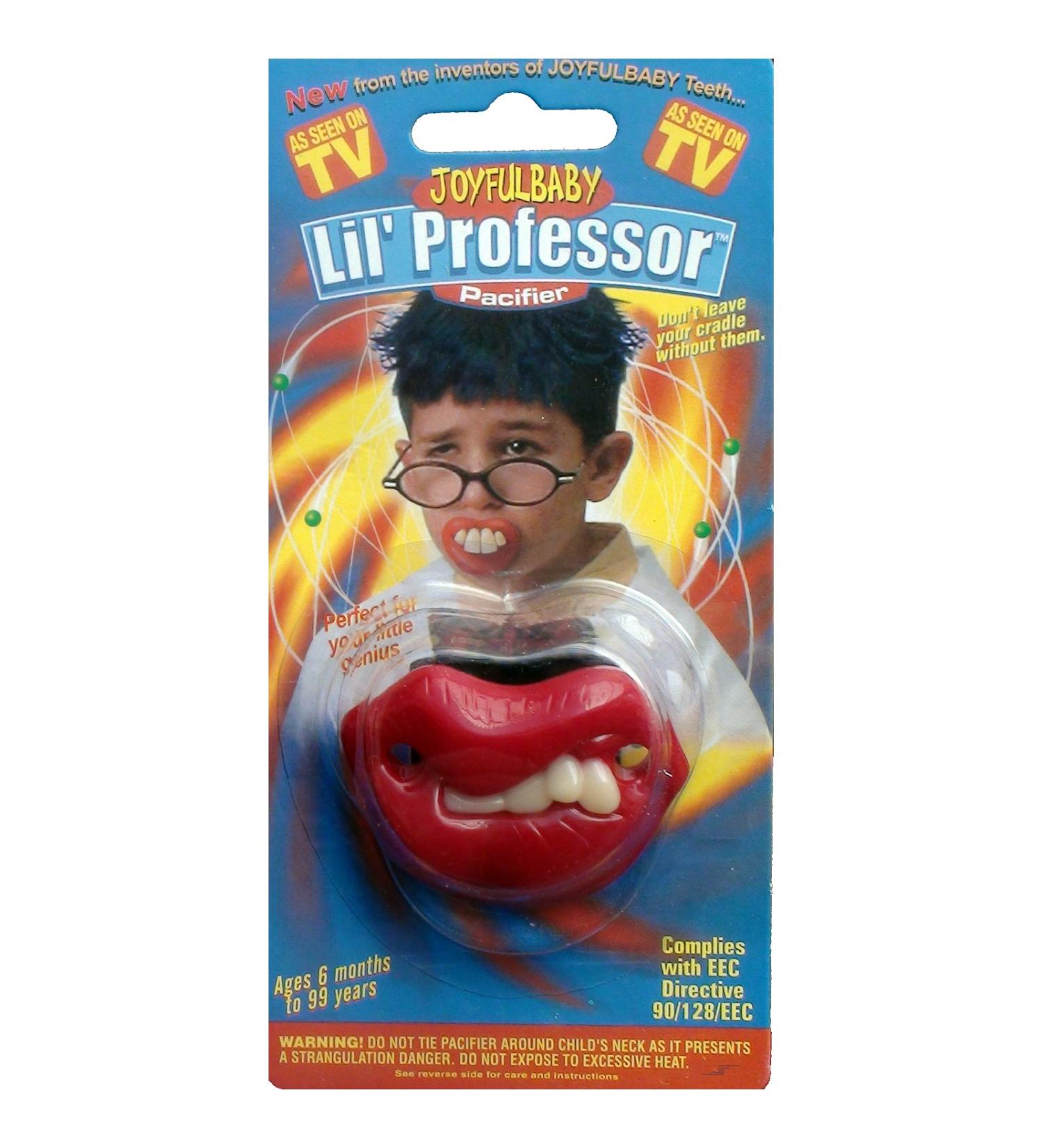 pacifier with teeth crooked mouth pacifier red lips joke item baby pacifier