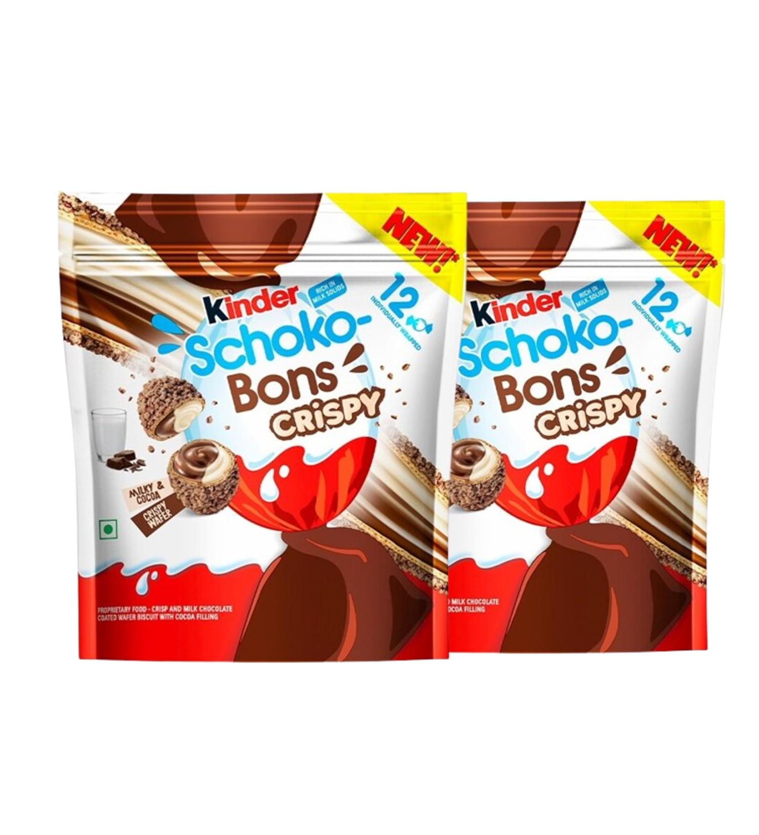 2x children chocolate bons crispy each 67.2g