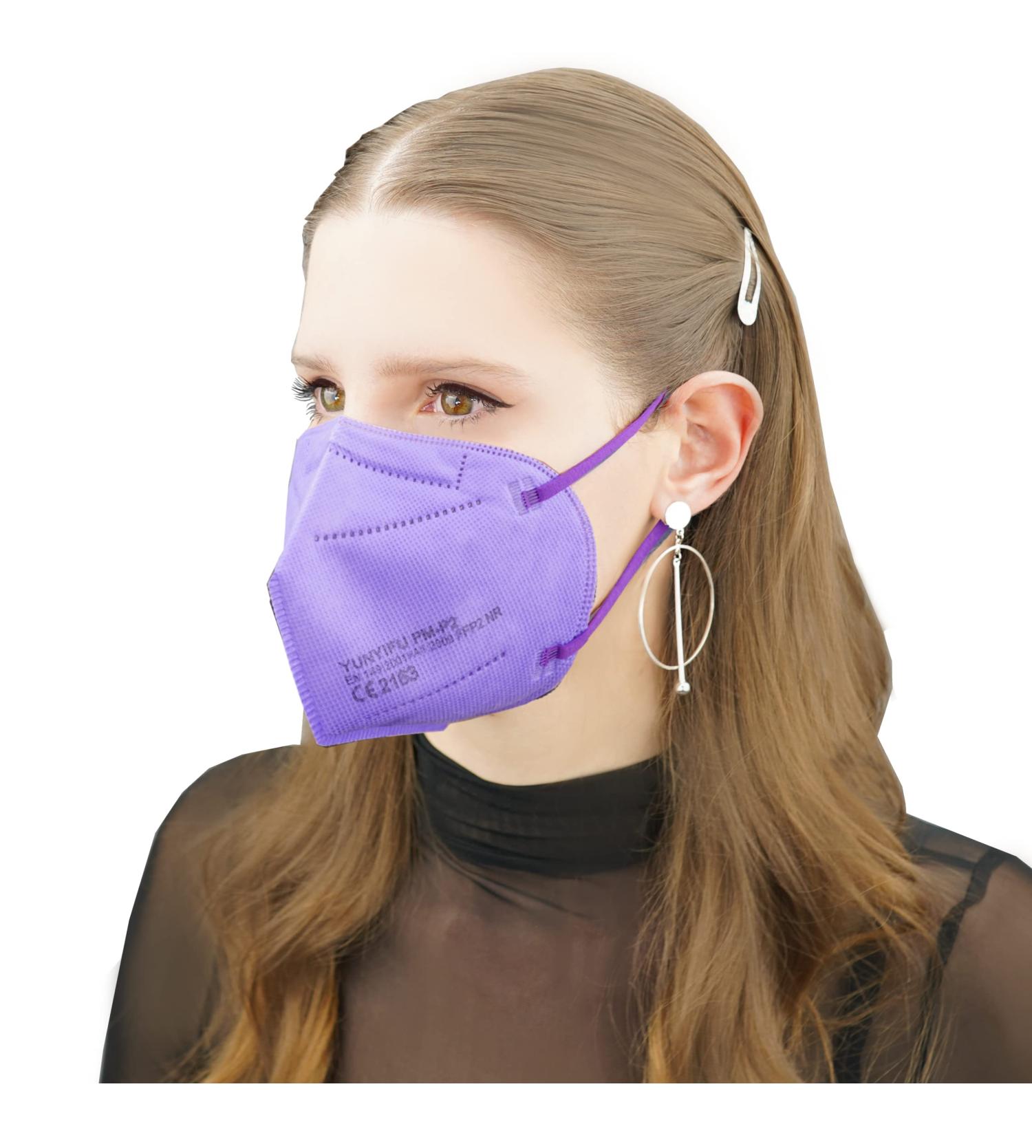 Buy Promedicalcare Colored FFP2 Mouth Protection Masks - 10 Pack Purple | High-Quality Single-Packed FFP2 Masks for Optimal Protection - Buy Online on GoSupps.com