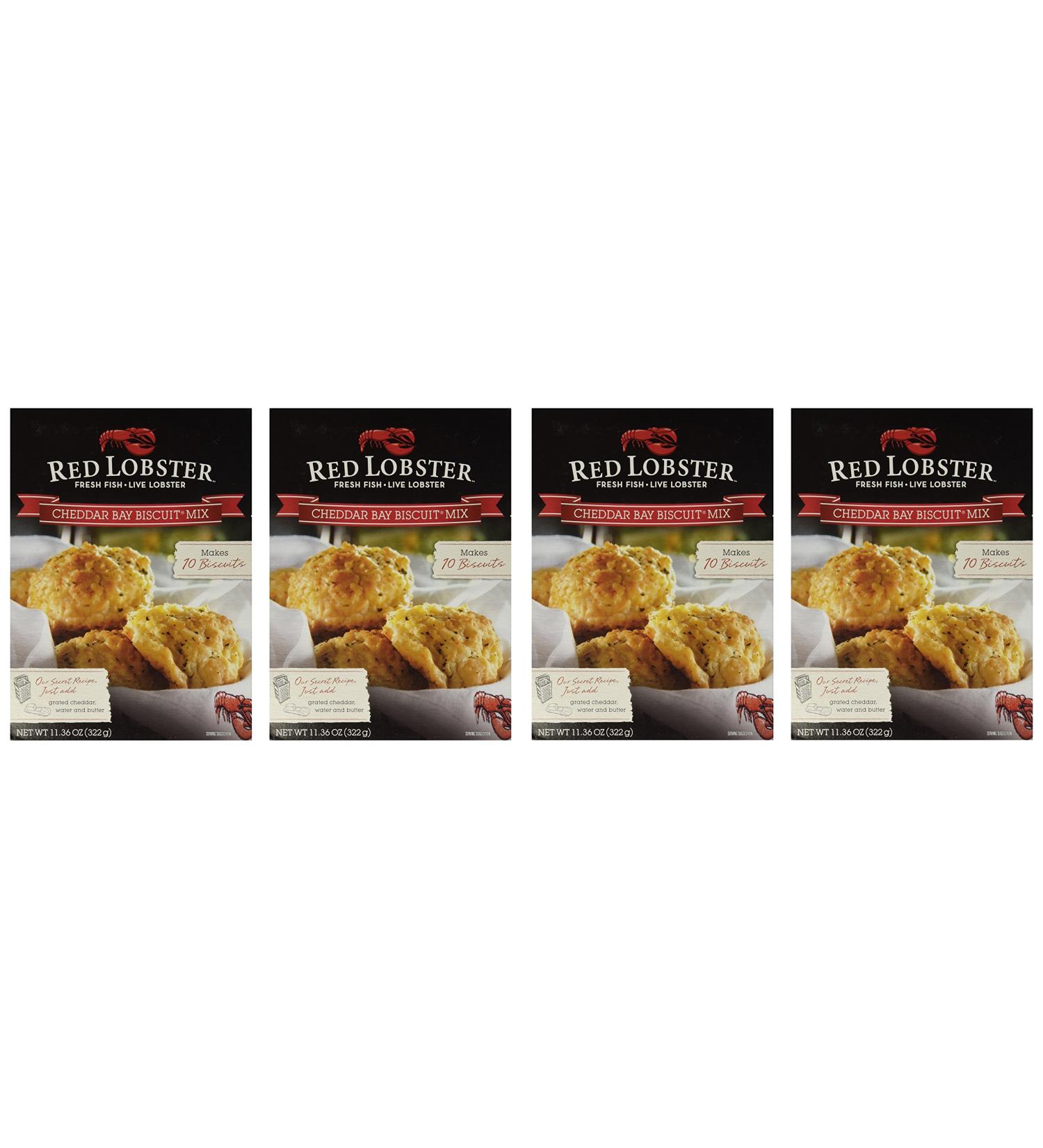 (Pack of 4) Red Lobster Cheddar Bay Biscuit Mix 11.36 oz Box - Deliciously cheesy biscuits for home baking - Buy Online on GoSupps.com